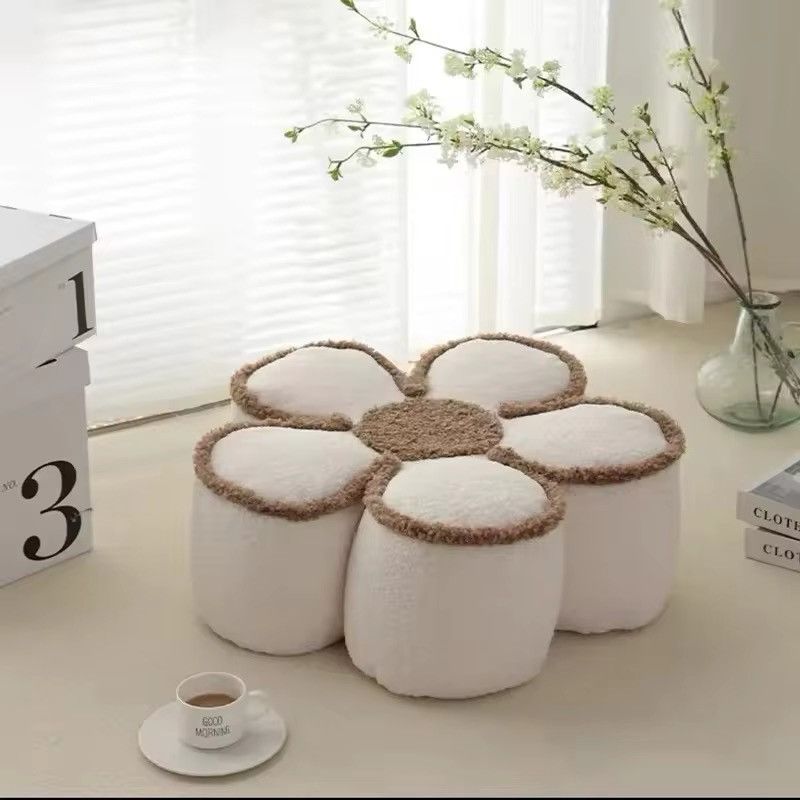 Vintage Nordic Flower Shaped Irregular Seat Pier Seat Cushion Size ONE SIZE - 1 Thumbnail