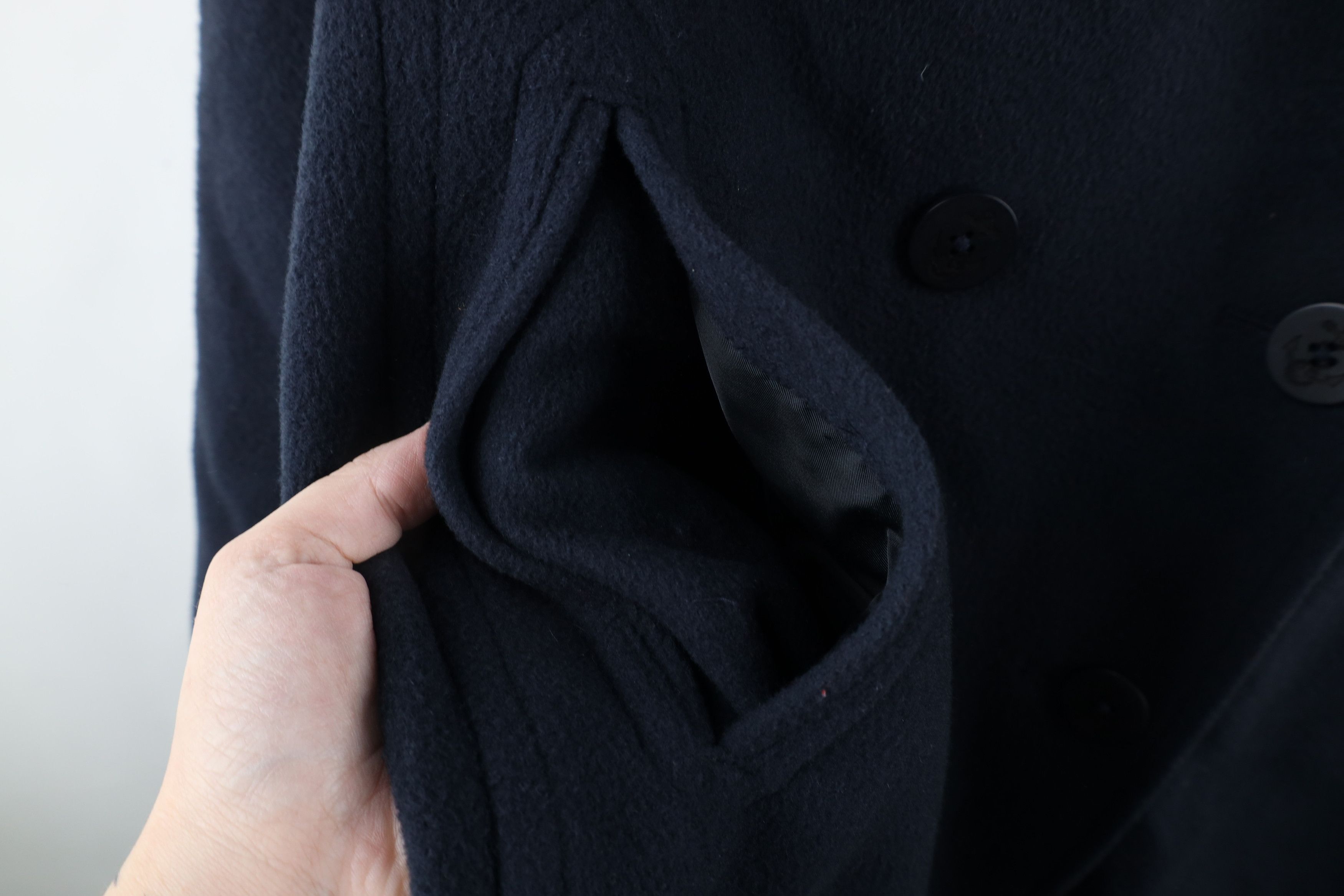 L.L. Bean × Vintage Vintage LL Bean Wool Naval Quilted Peacoat Jacket Navy Blue Size XXL / US 16-18 / IT 52-54 - 5 Thumbnail