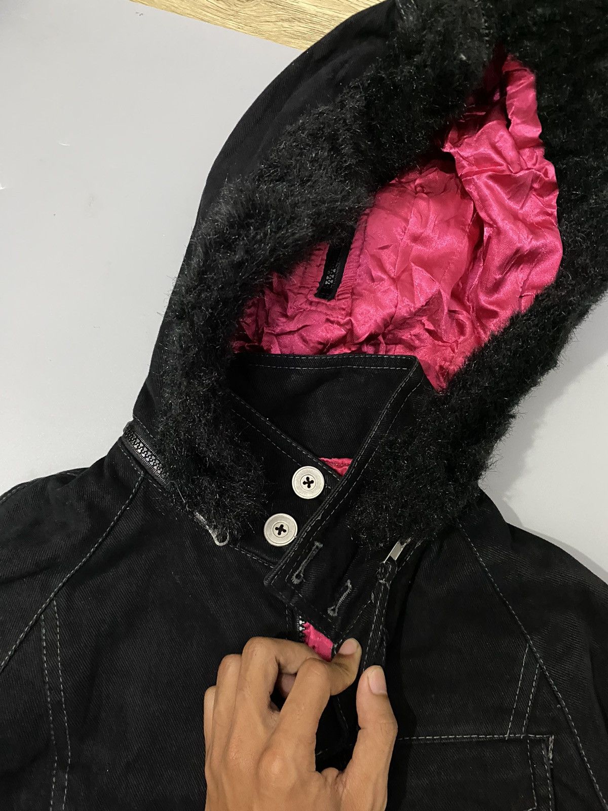 14th Addiction × If Six Was Nine × Le Grande Bleu (L.G.B.) 💥Japan💥Algonquins Fur Denim Jacket Size US M / EU 48-50 / 2 - 15 Thumbnail