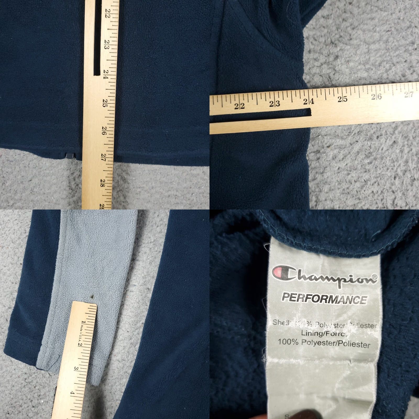 Champion Champion Jacket Mens Large Blue Fleece Full Zip Up Winter Sweater Size US L / EU 52-54 / 3 - 8 Thumbnail