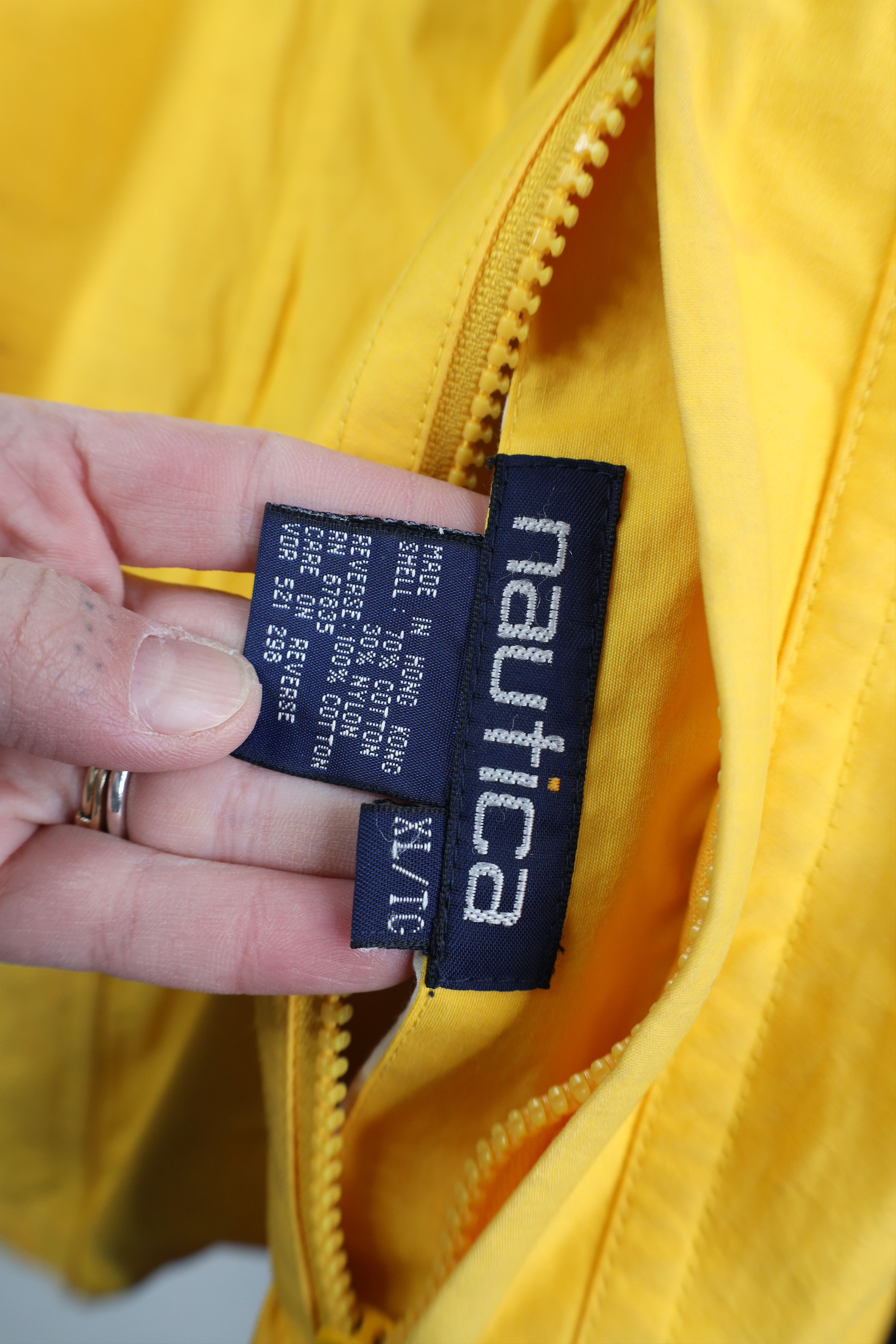 Nautica Vintage 90s Nautica Reversible Hooded Sailing Bomber Jacket Size US XL / EU 56 / 4 - 7 Thumbnail