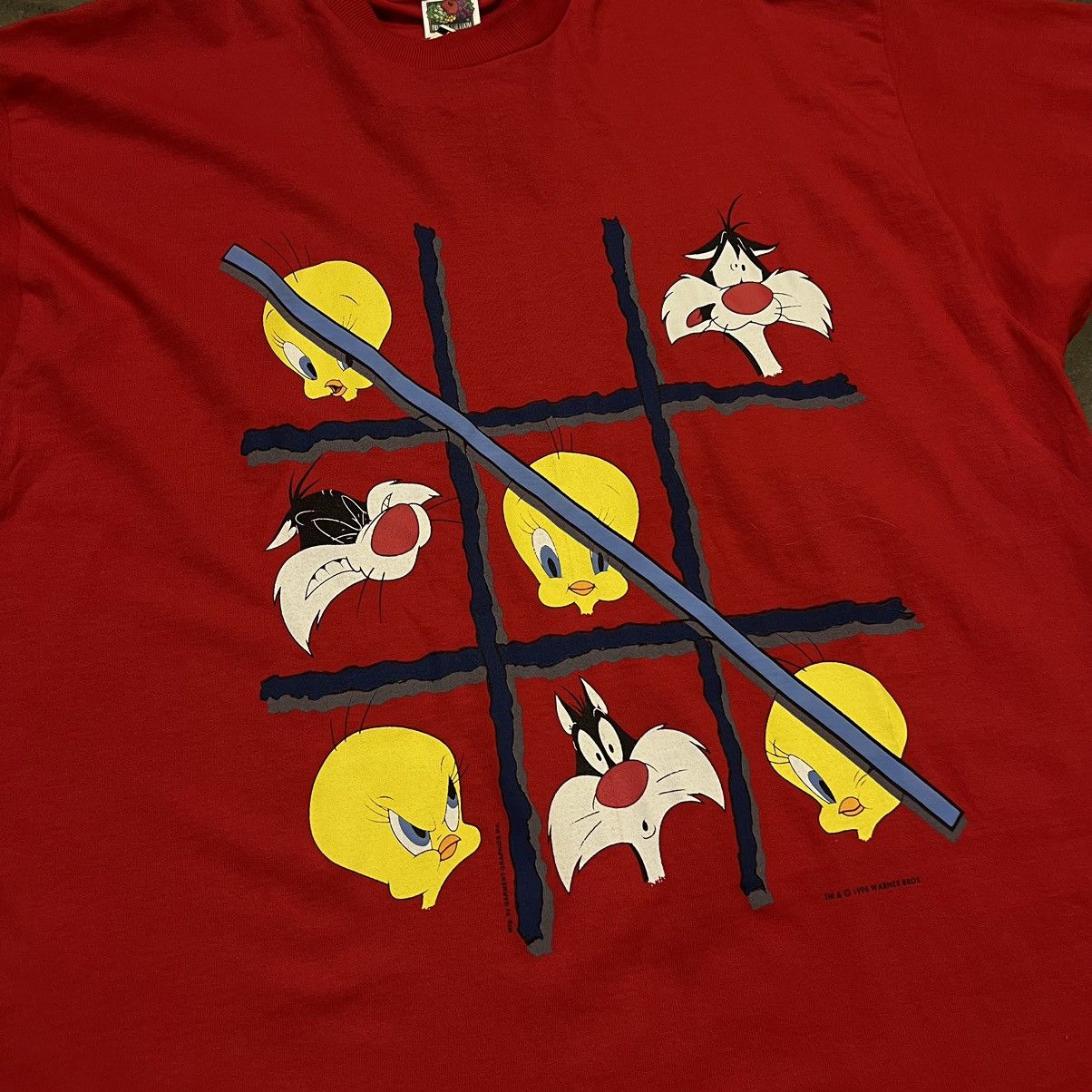 Vintage × Warner Bros Vintage Looney Tunes Tweety Bird Sylvester Cat Graphic Tee Size US XXL / EU 58 / 5 - 3 Thumbnail