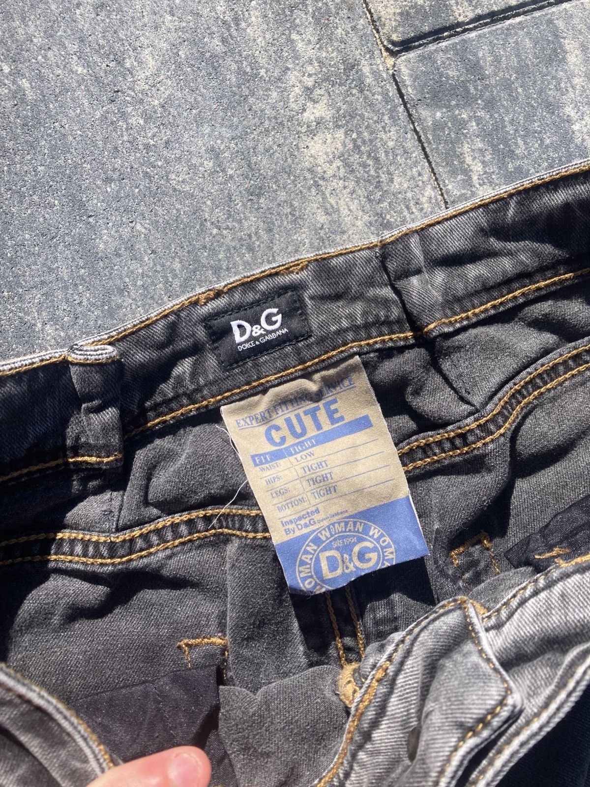 Dolce & Gabbana Vintage Dolce & Gabanna Slim Avantgarde Grey Black Jeans Size US 28 / EU 44 - 4 Thumbnail