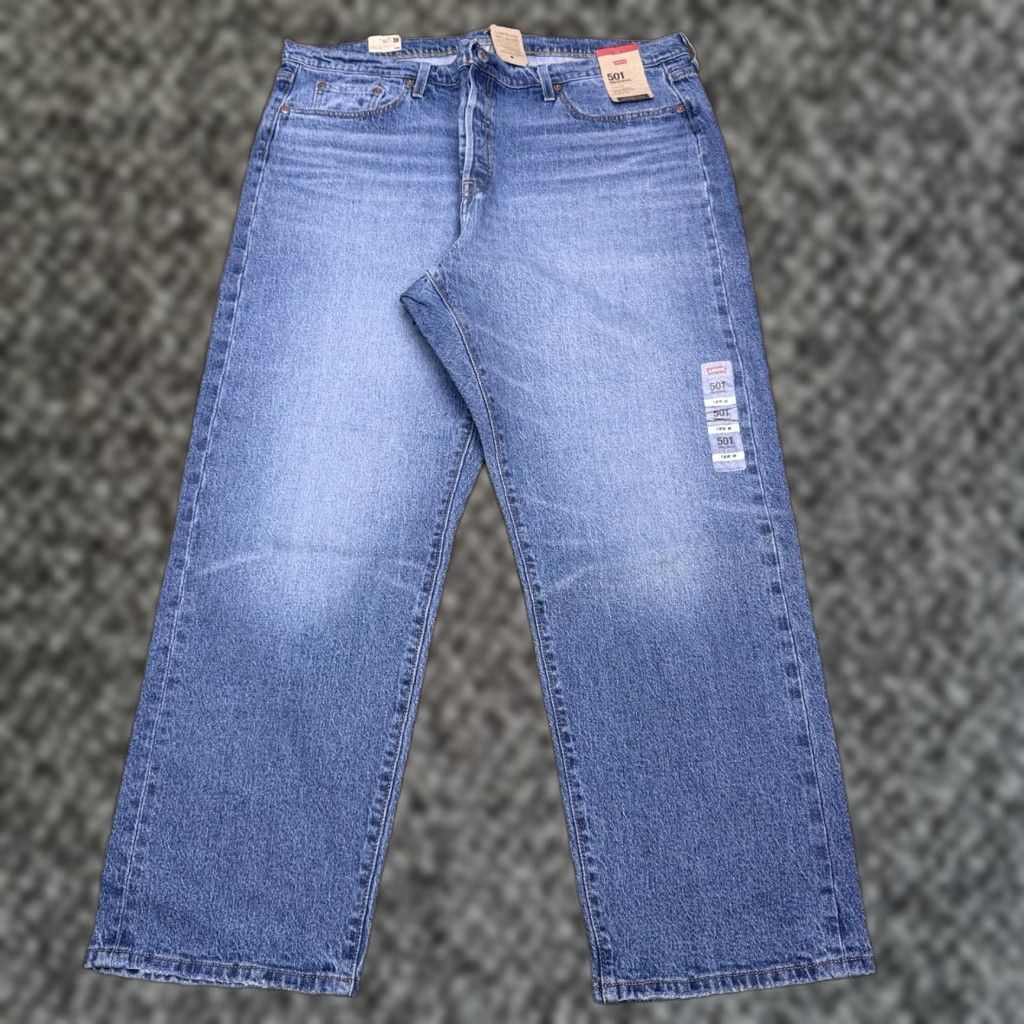 Levi's Levi's 501 Original Straight Jeans Womens 18W Plus High Rise Stretch Blue Denim NWT 5-Pocket Classic 90s Style Size 40" / US 18 - 1 Thumbnail