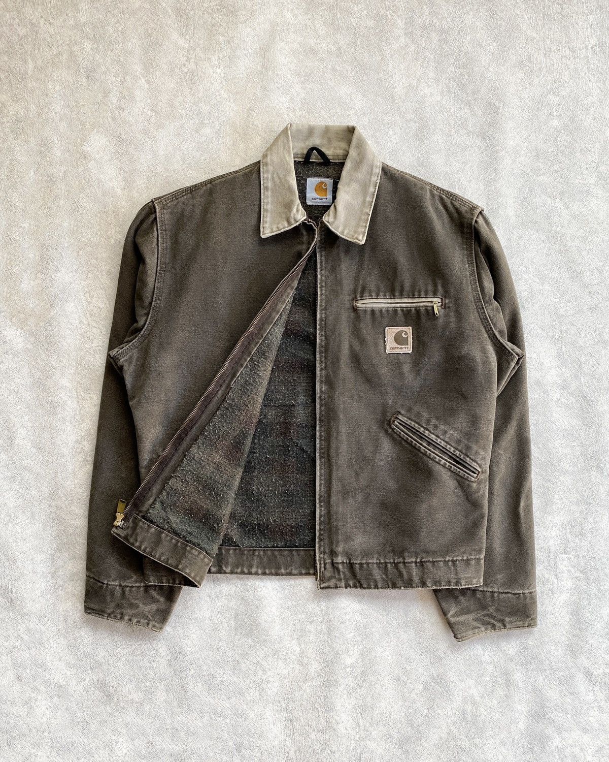 Carhartt × Vintage Vintage Carhartt Detroit 8QLJ Red Quilted Lined