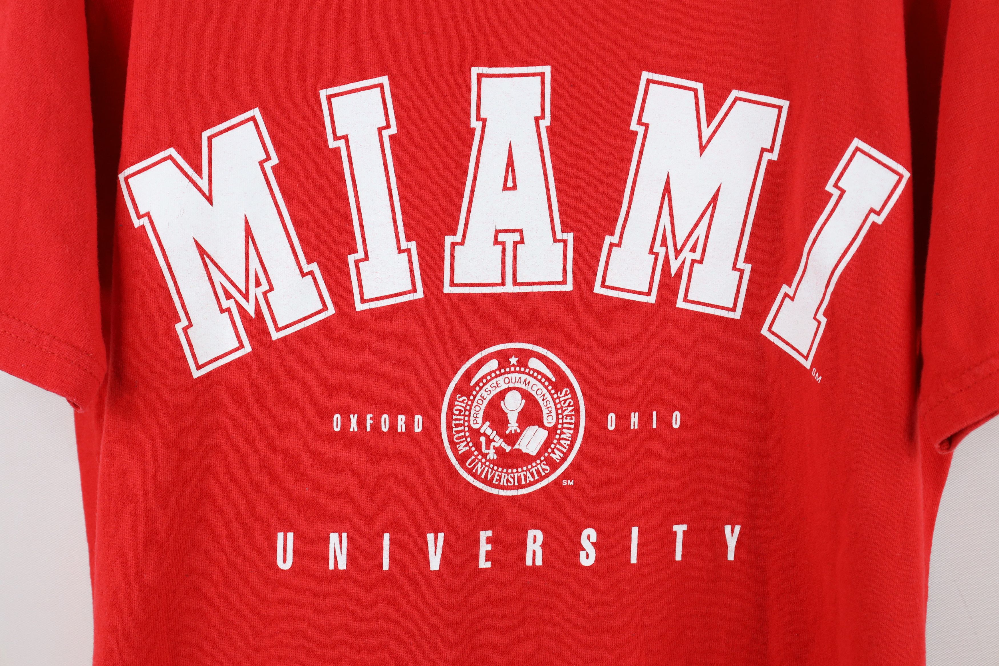 Vintage Vintage 90s University of Miami Ohio Short Sleeve T-Shirt Size US L / EU 52-54 / 3 - 4 Thumbnail