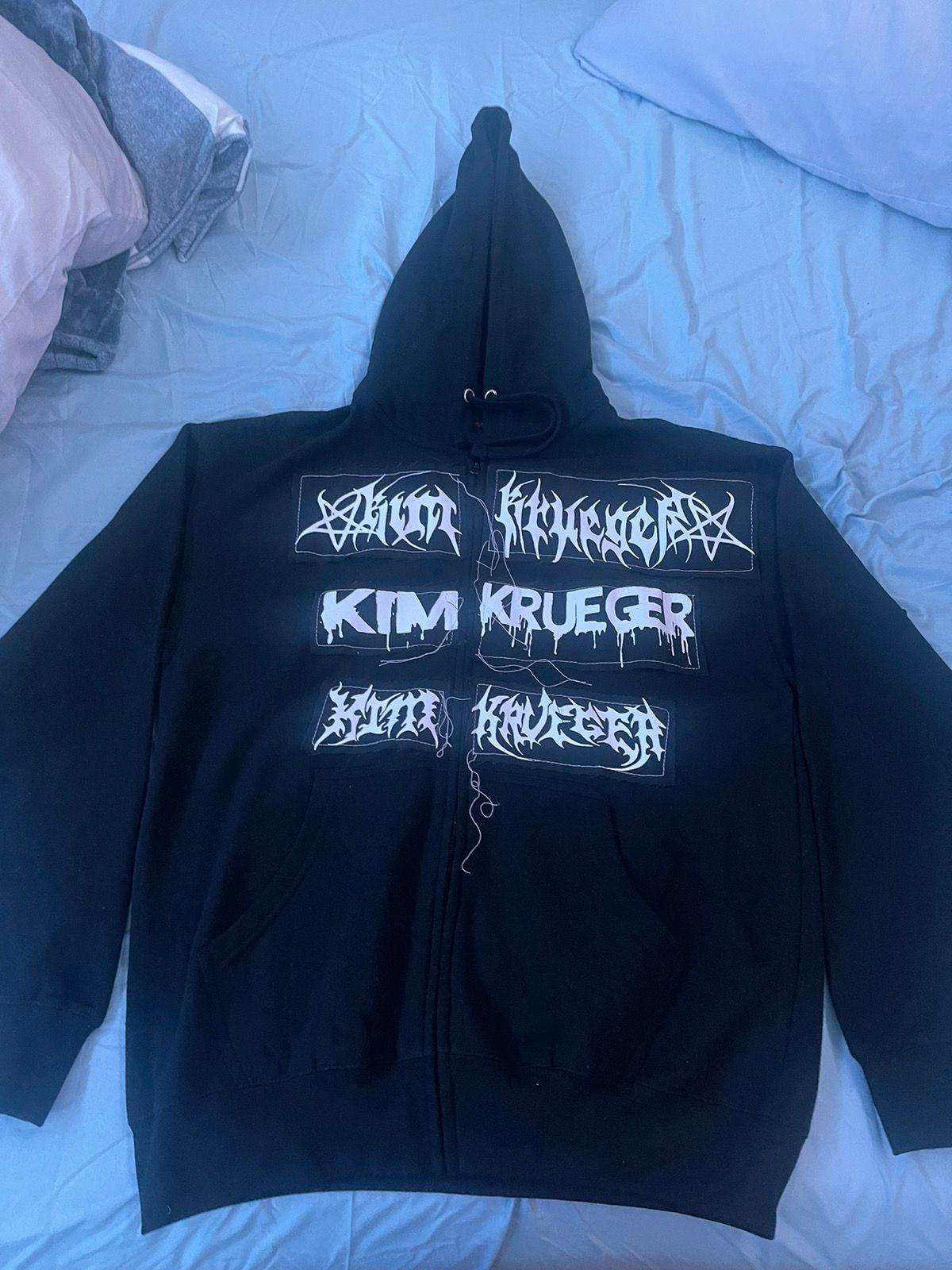 Kim Krueger Kim Krueger Black hoodie “A personal Connection” | Grailed