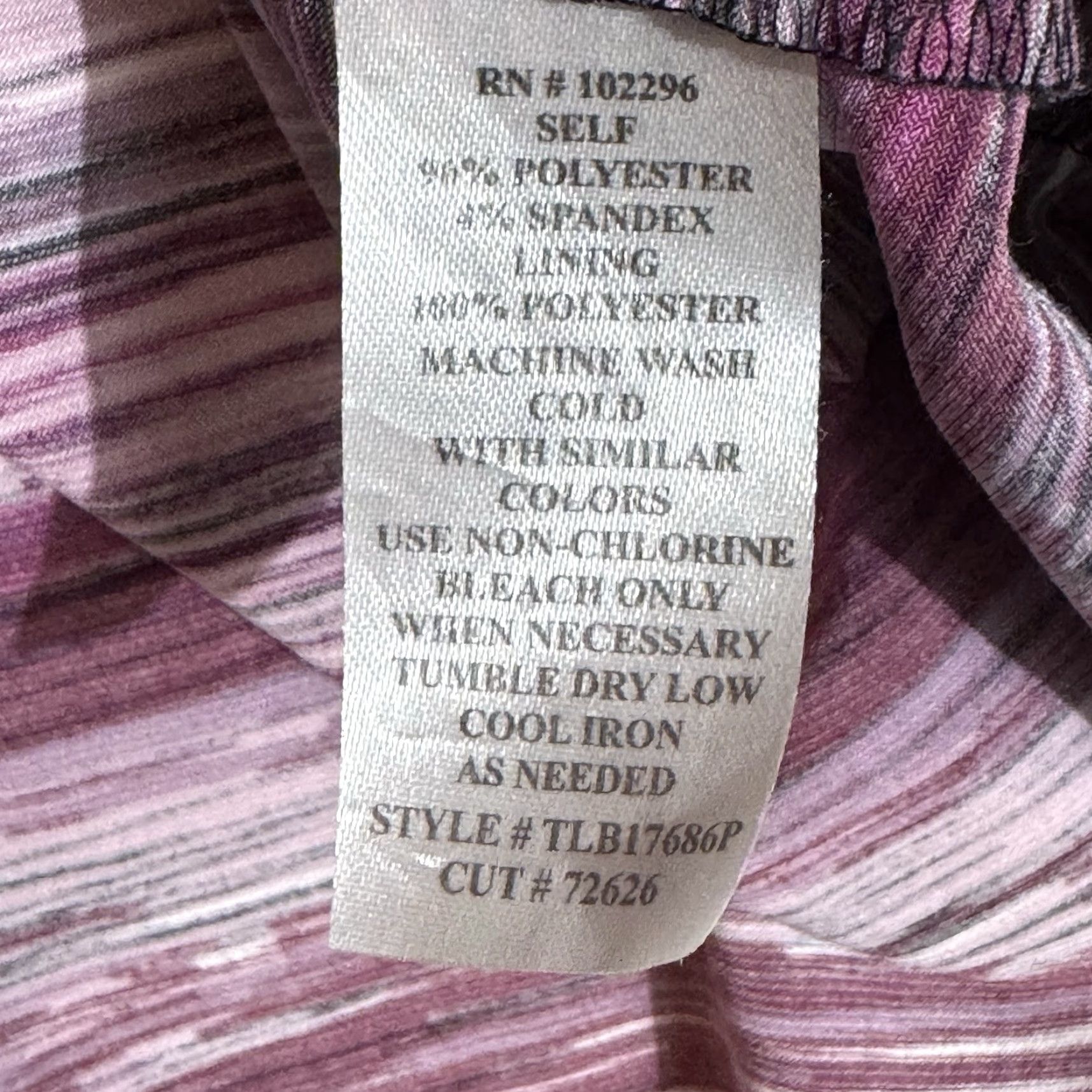 Vintage Connected Dress Womens 4P Petite Chic Evening Wear Striped Draped Party Mini Sheath Sleeveless Round Neck Purple Polyester Spandex Woman Size S / US 4 / IT 40 - 5 Thumbnail