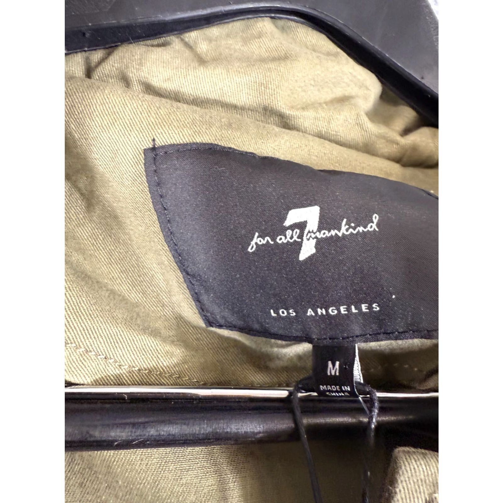 7 For All Mankind VINTAGE 7 For All Mankind Military Parka Jacket Womens M Army Green Hooded Full Zip Snap NWT Size M / US 6-8 / IT 42-44 - 7 Thumbnail