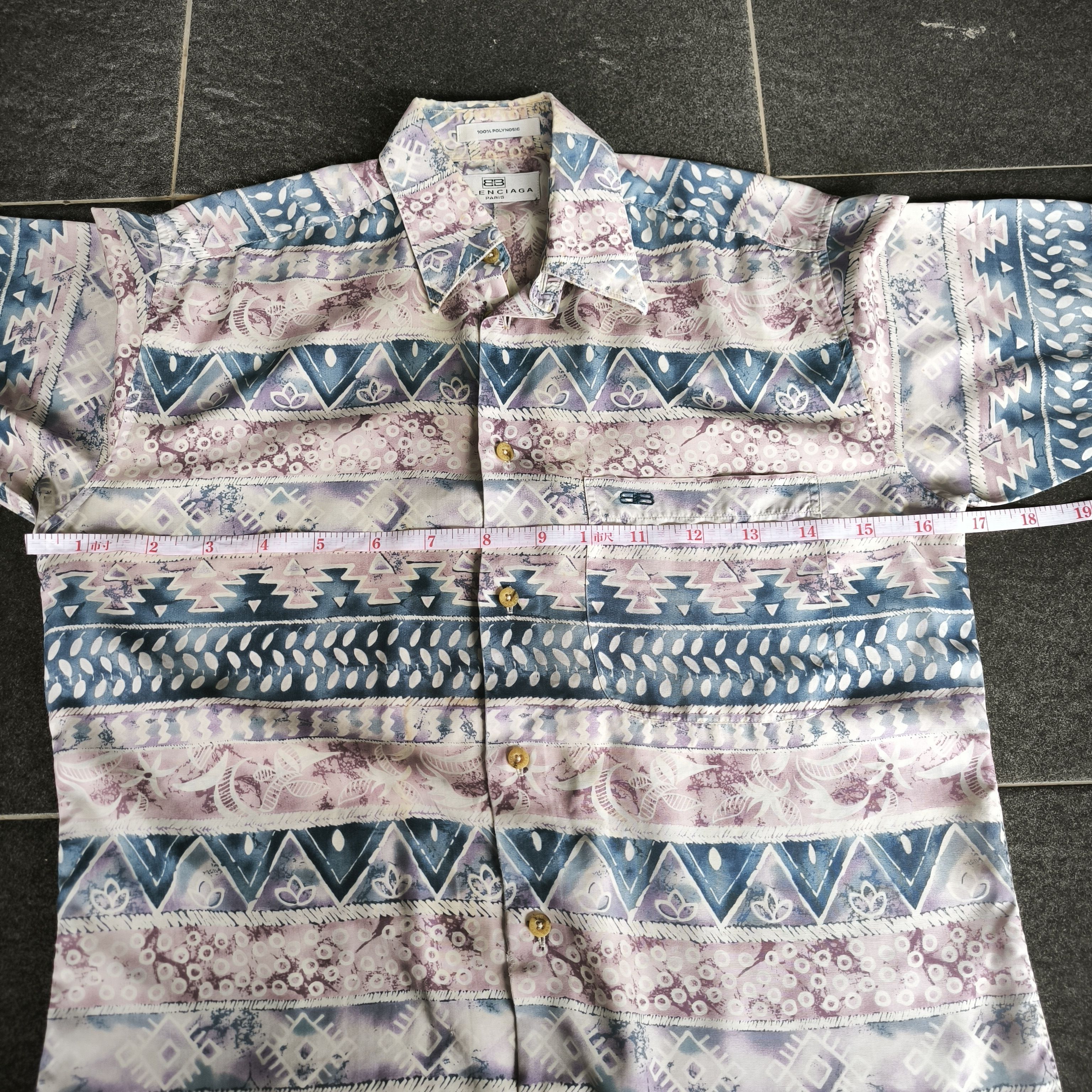 Balenciaga Vintage Balenciaga Pattern Shirt Size US S / EU 44-46 / 1 - 11 Thumbnail