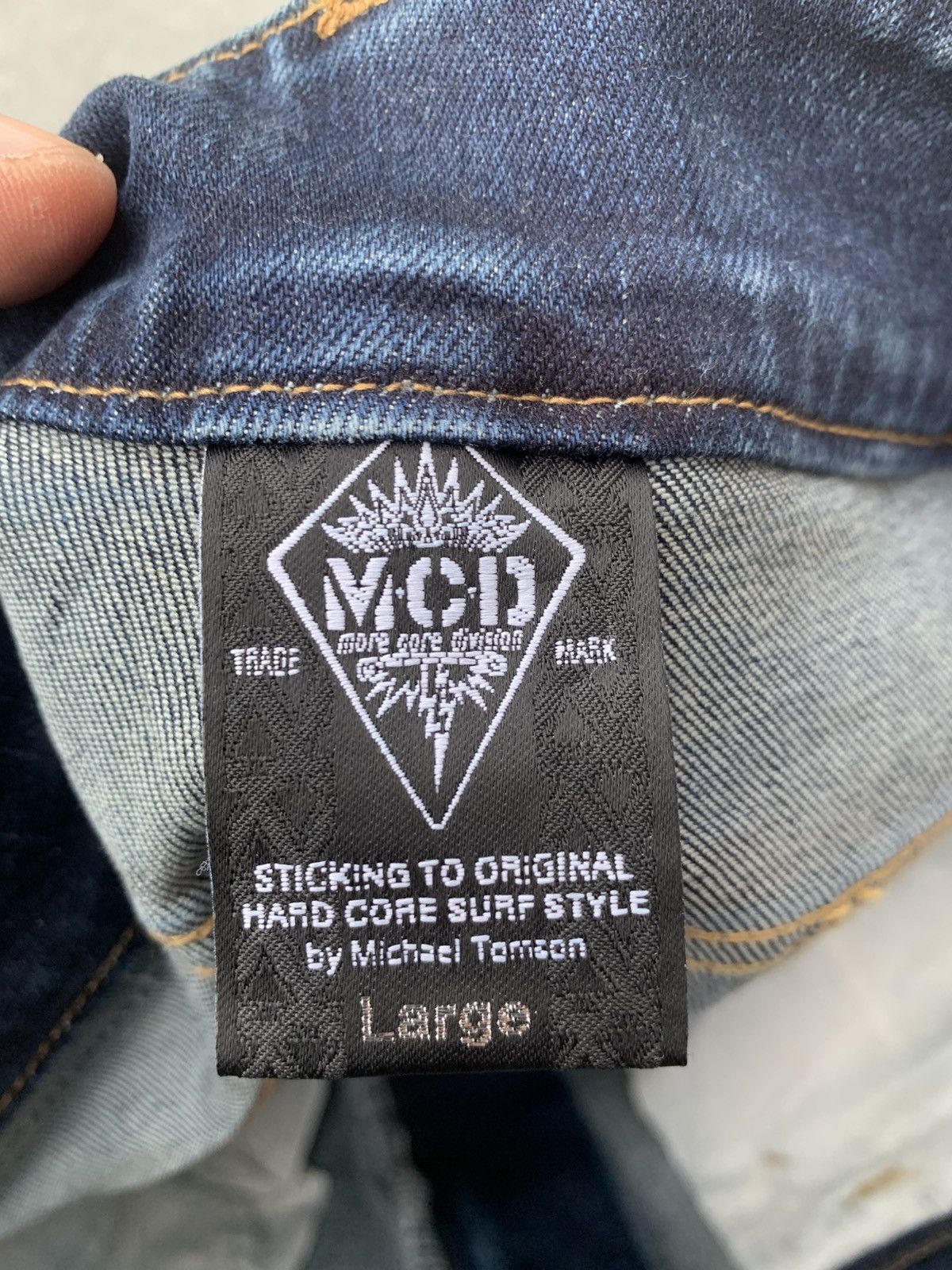 Japanese Brand MCD More Core Division Embroidered Dragon Denim Jeans. Size US 32 / EU 48 - 4 Thumbnail