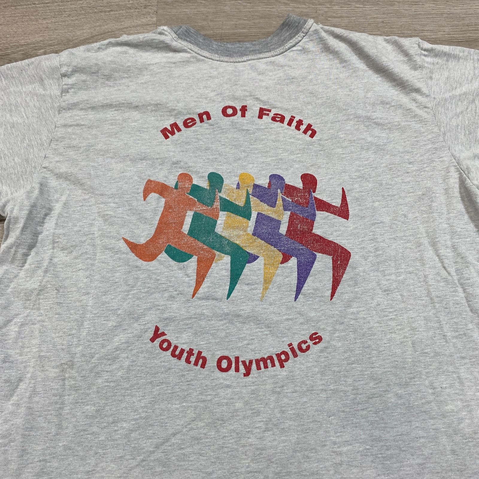 Vintage VTG Men of Faith Youth Olympics Yokoto AB Japan Shirt Large Size US L / EU 52-54 / 3 - 4 Thumbnail