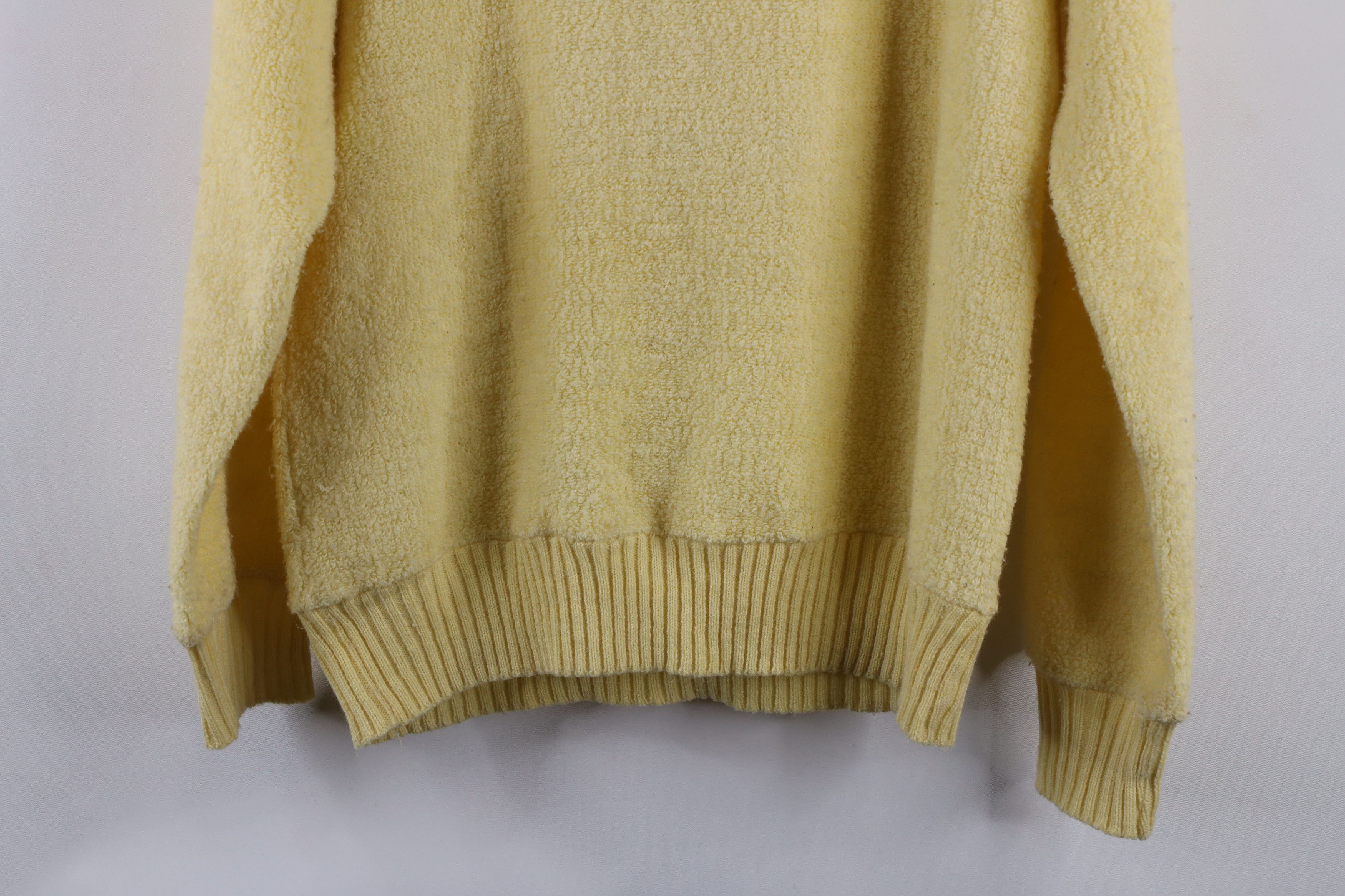 Vintage Vintage 70s Streetwear Terry Cloth Knit Sweater Yellow Size US M / EU 48-50 / 2 - 9 Thumbnail