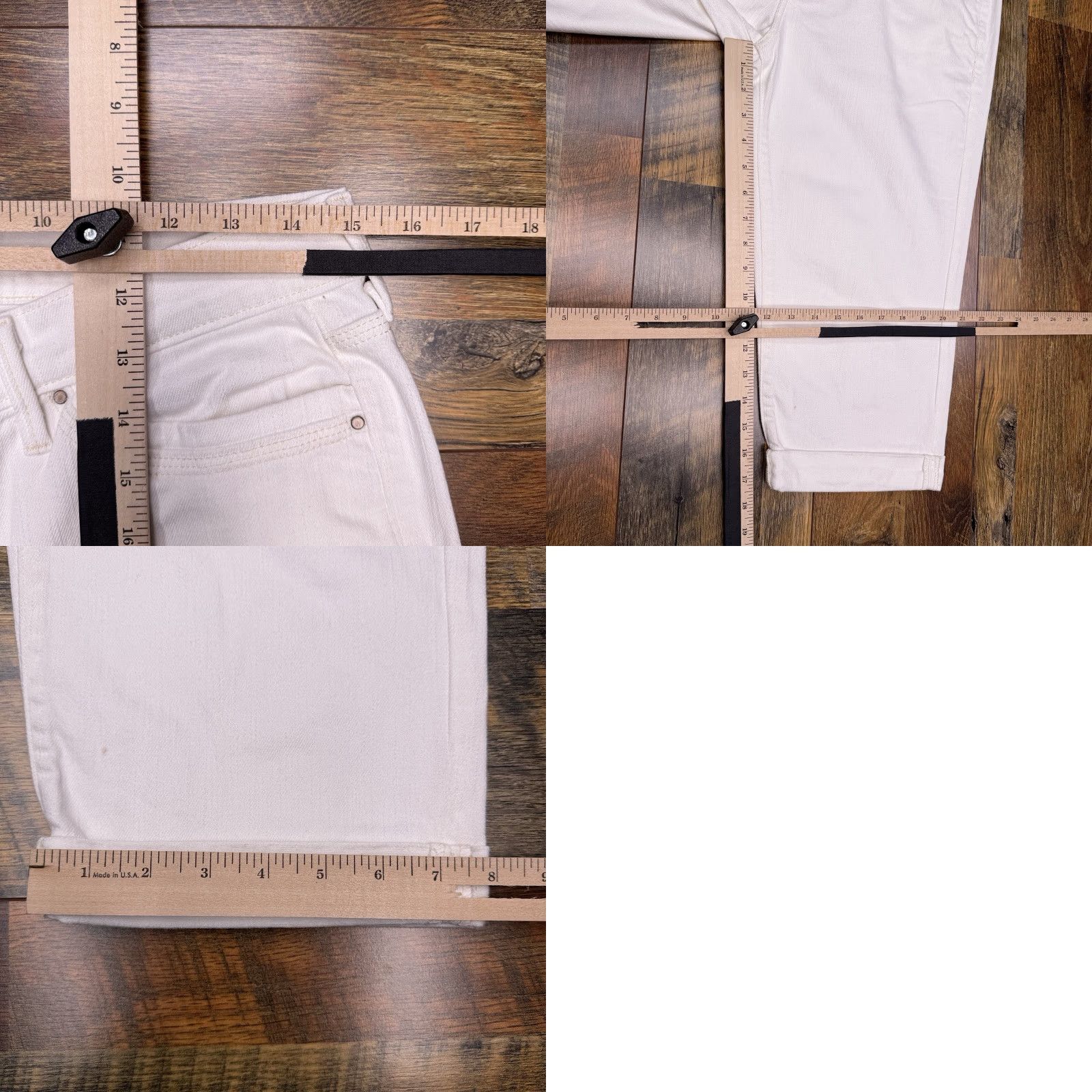 Levi's Levi's Jeans Capri Adult 8 White Mid Rise Stretch 5-Pocket Denim Logo Womens Size ONE SIZE - 8 Thumbnail