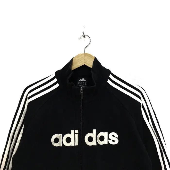 Adidas ADIDAS Big Logo Black Football Sweater Sweatshirt Jacket Size US M / EU 48-50 / 2 - 2 Thumbnail