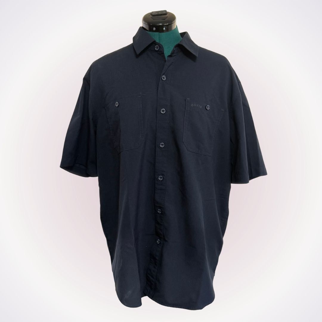 Orvis Orvis Black Short-Sleeve Button-Up Shirt | Sz L Size US L / EU 52-54 / 3 - 1 Thumbnail