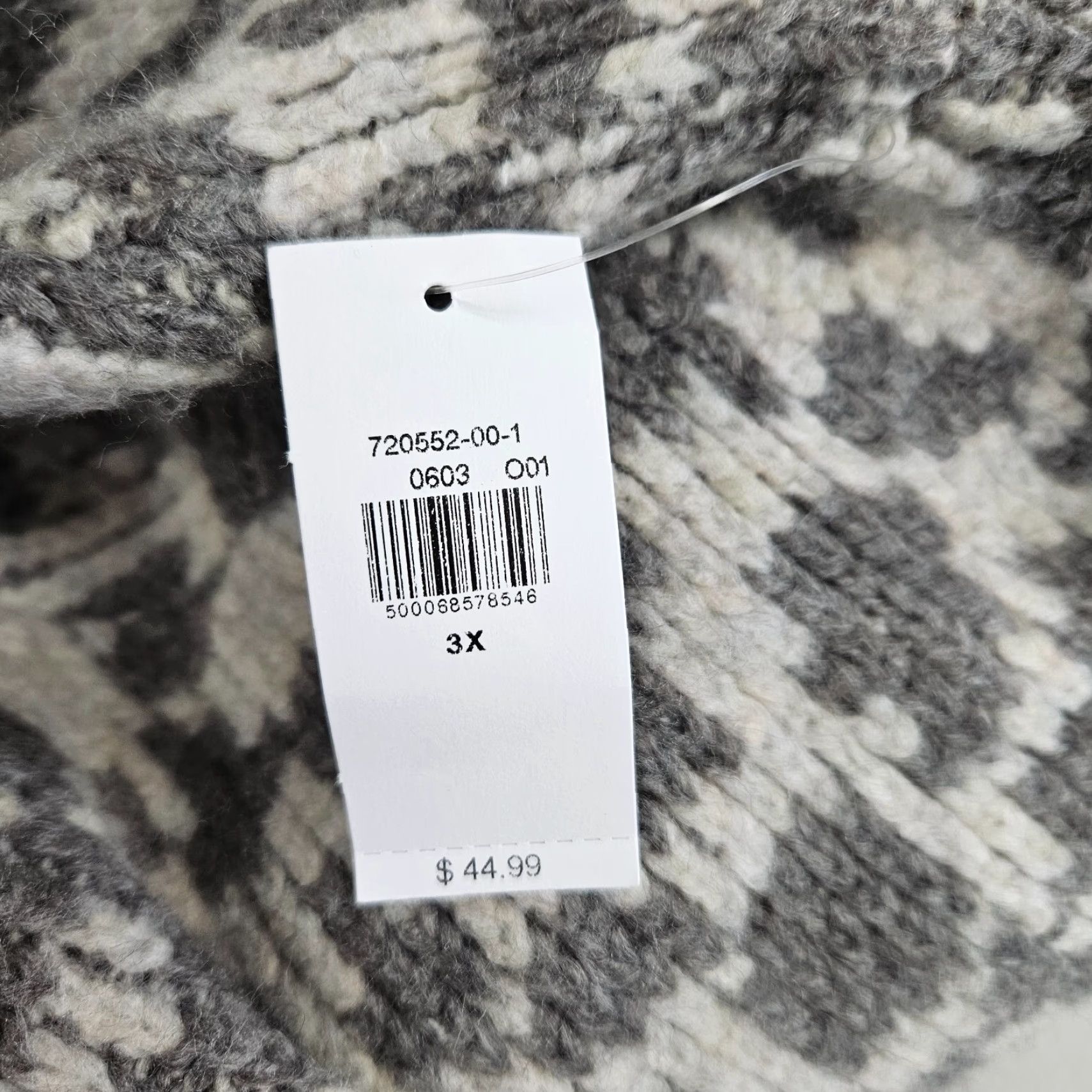 Old Navy VINTAGE Old Navy Womens Pullover Sweater Sz 3X Gray Animal Print Size XXL / US 16-18 / IT 52-54 - 5 Thumbnail