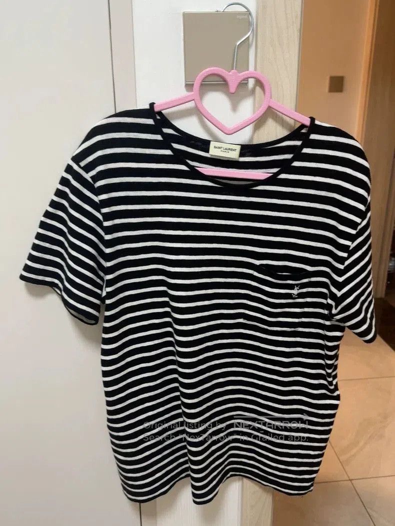 Saint Laurent Paris YSL Black and White Striped Short. Size US S / EU 44-46 / 1 - 1 Thumbnail