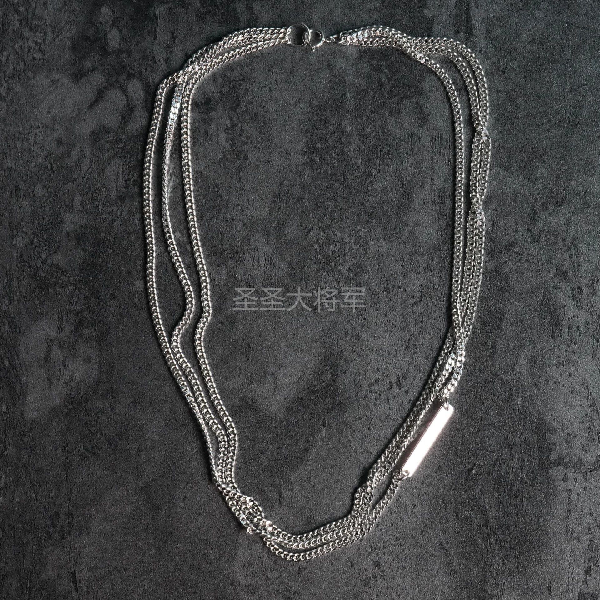 Chin Teo Chin Teo Polished Silver 3-Layer Snake Chain 50 Size ONE SIZE - 2 Thumbnail