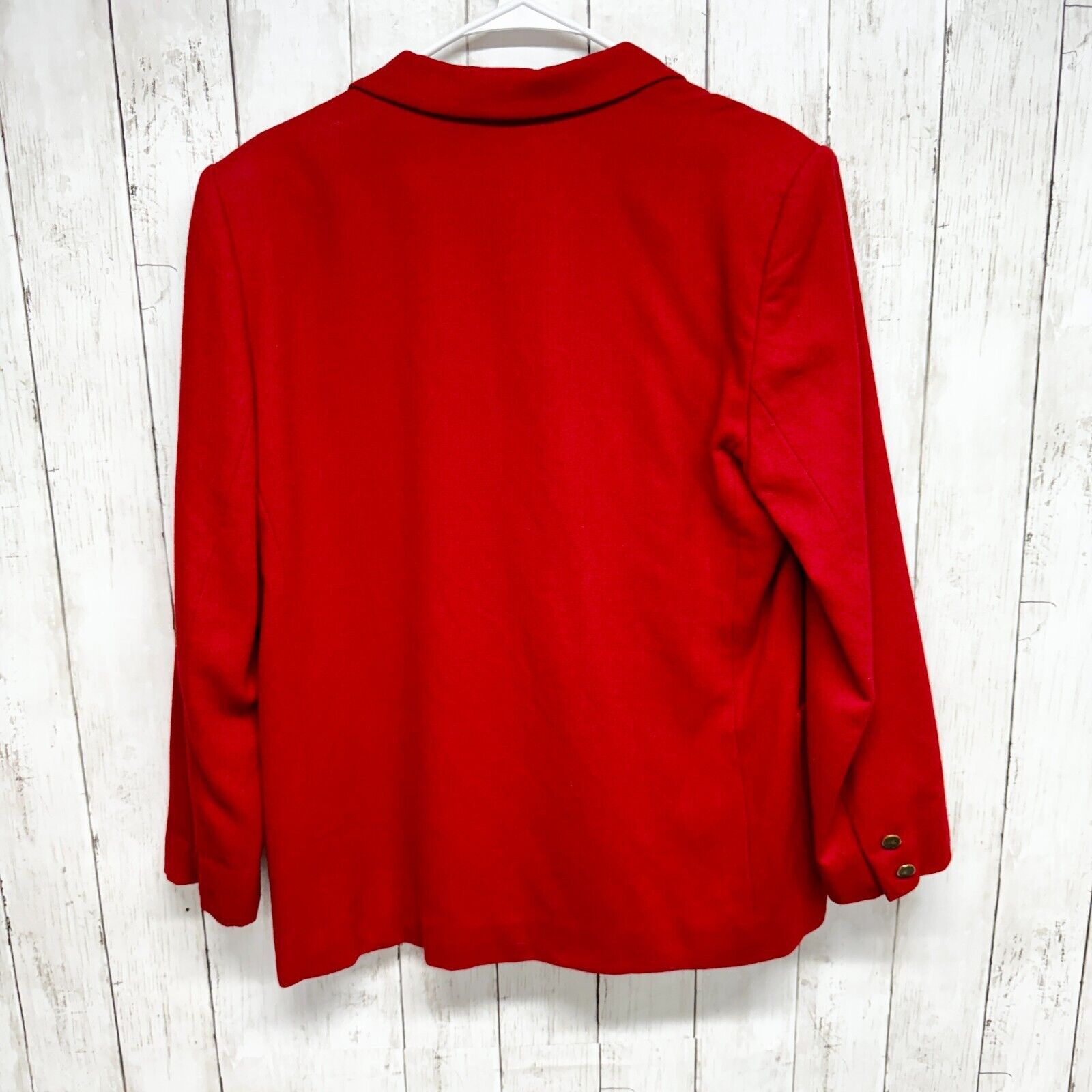Vintage VTG Chaus Blazer XL Wool Single Button Red University Jacket Size XL / US 12-14 / IT 48-50 - 3 Thumbnail