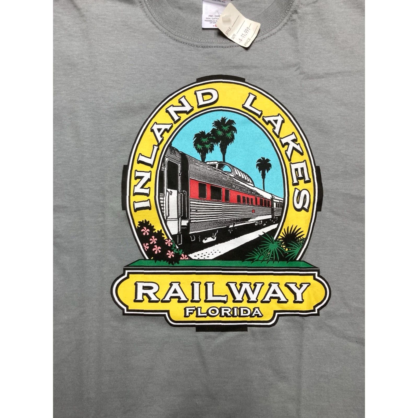 Anvil VINTAGE Anvil T-Shirt Inland Lakes Railway Florida Gray Large NWT DEADSTOCK Men Size US L / EU 52-54 / 3 - 2 Thumbnail