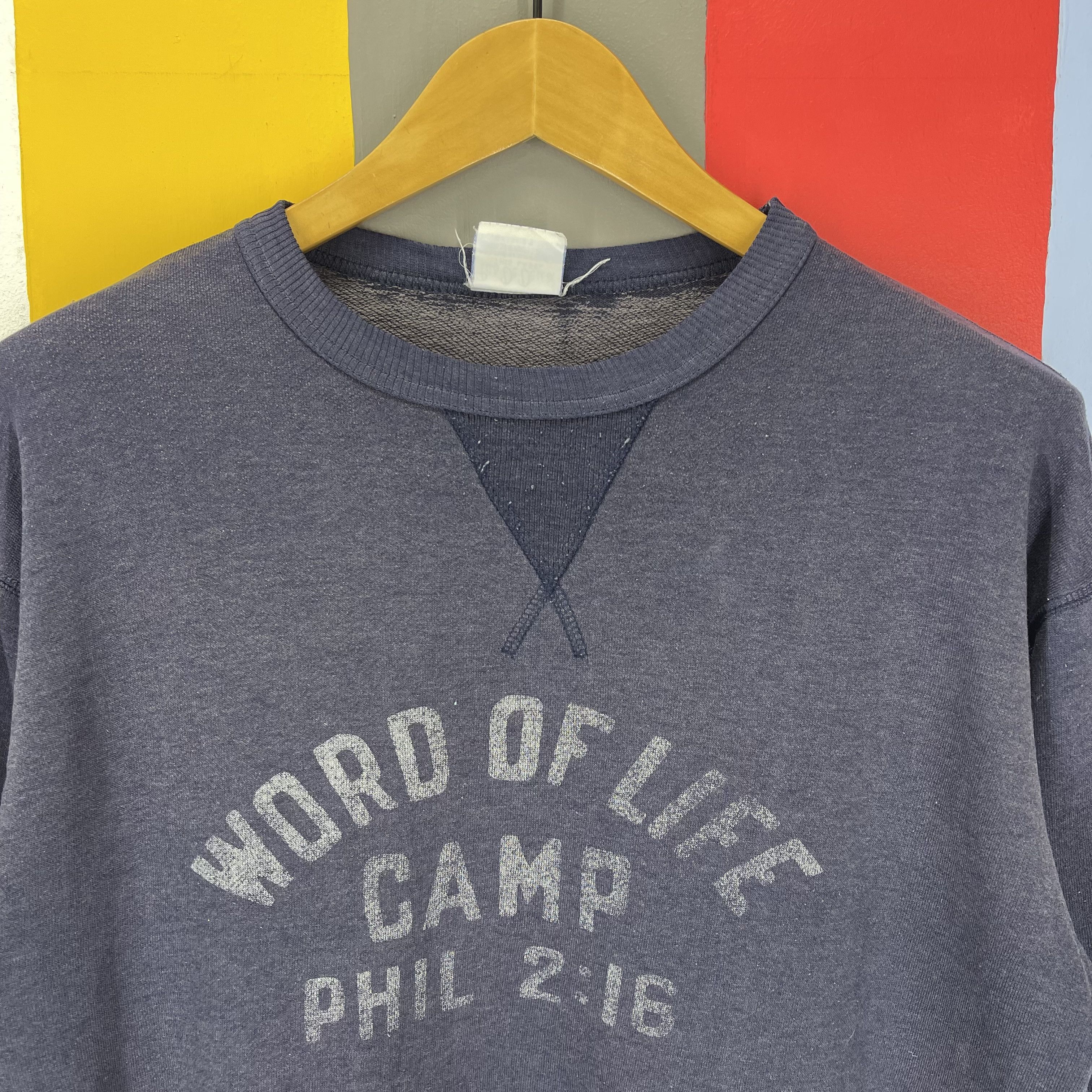 Vintage Vintage PHIL 2:16 Faded Navy Blue Sweatshirt #1994/13 Size US M / EU 48-50 / 2 - 2 Thumbnail
