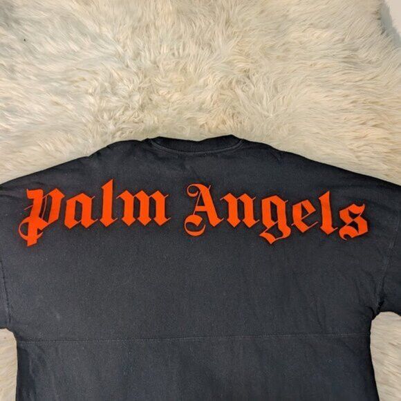 Palm Angels Palm Angels Black and Orange Long Sleeve T Shirt Size US L / EU 52-54 / 3 - 1 Thumbnail