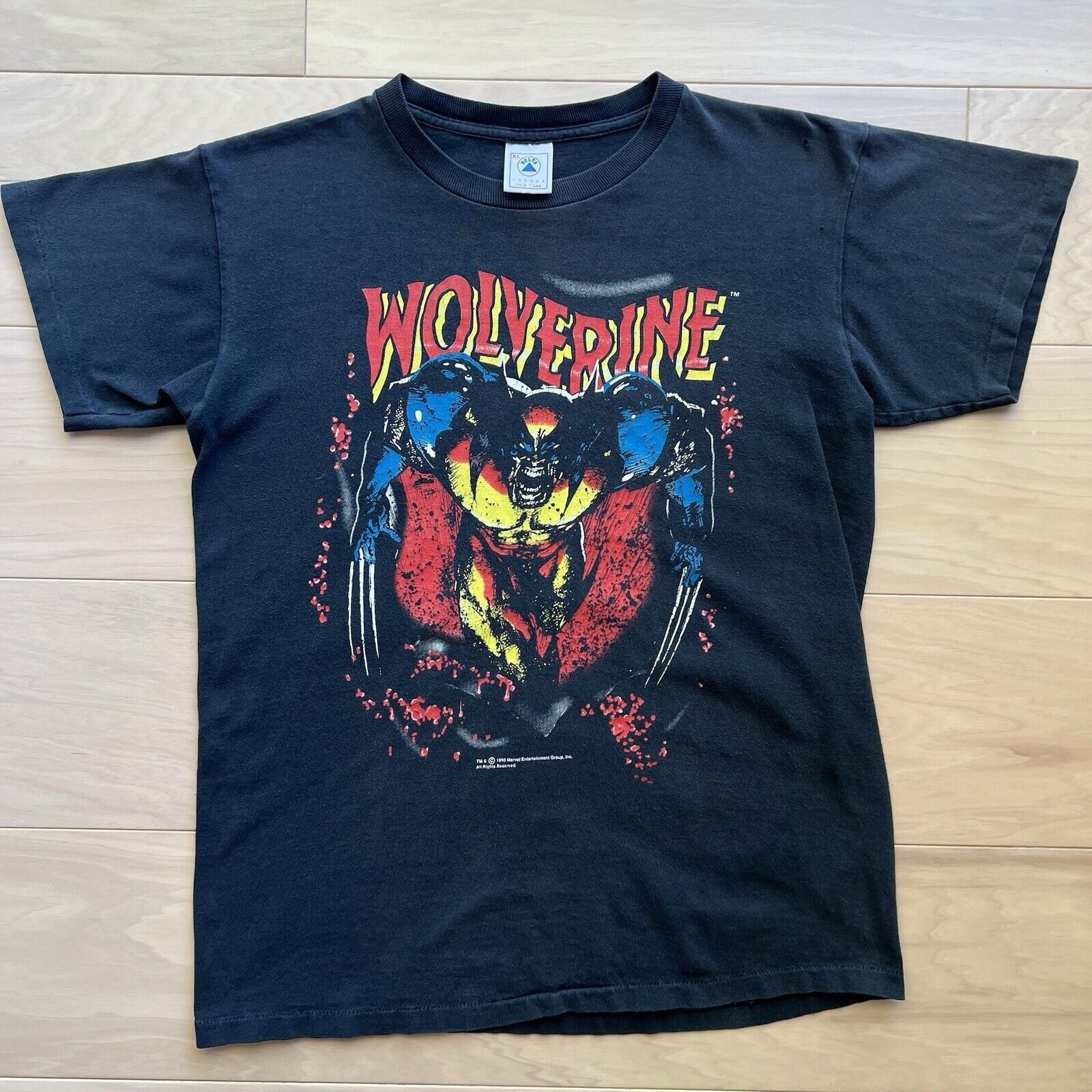 Marvel Comics × Vintage Vintage Wolverine Shirt Youth XL Black 90s X Men Marvel Size US S / EU 44-46 / 1 - 2 Thumbnail