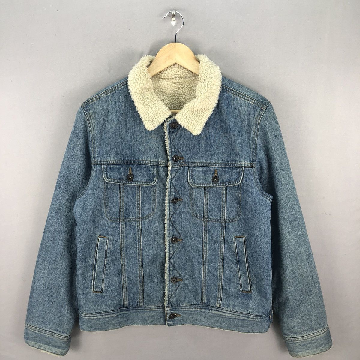 GU GU Sherpa Lined Denim Jacket Size US S / EU 44-46 / 1 - 1 Thumbnail