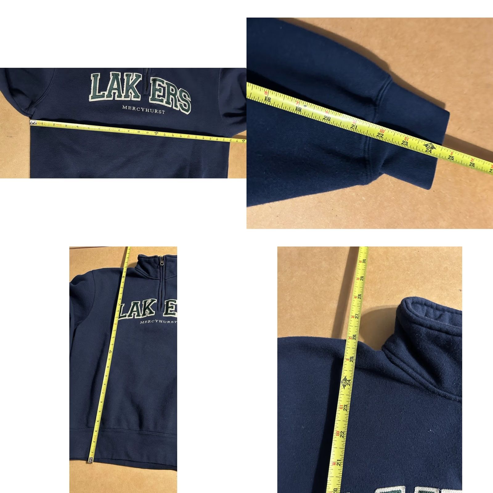 Jansport VTG Mercyhurst University 1/4 Zip Pullover Unisex Adults Medium Navy Blue Stitched Logo Zipper Mock Neck Athletic Shirt Pullover 1/4 Zip Size US M / EU 48-50 / 2 - 10 Thumbnail