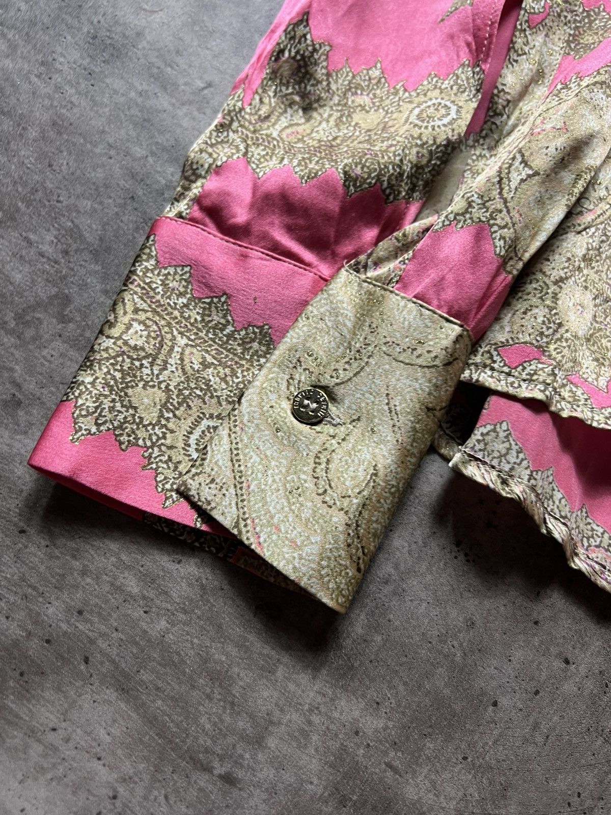 Roberto Cavalli Vintage Roberto Cavalli Silk Button Up Shirt Size S / US 4 / IT 40 - 2 Thumbnail