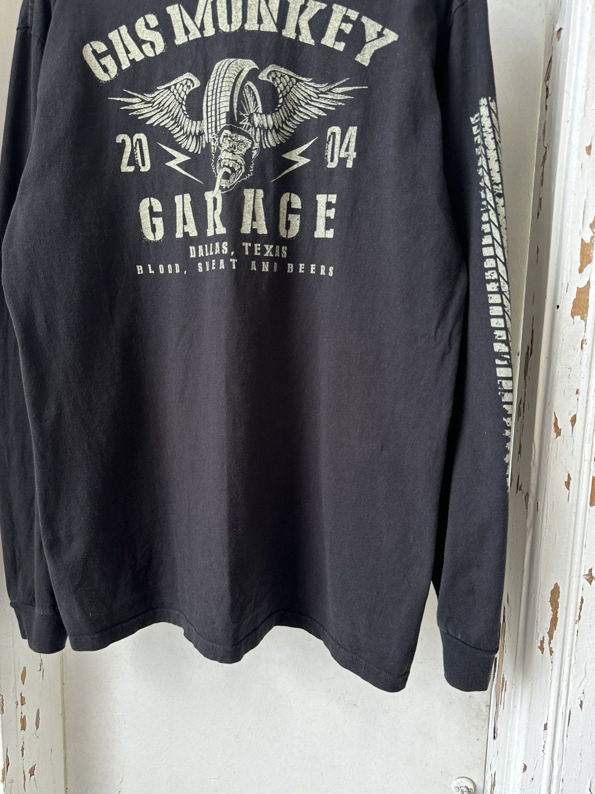 Vintage Gas Monkey Garage Black Made in USA Long Sleeve Size US L / EU 52-54 / 3 - 4 Thumbnail