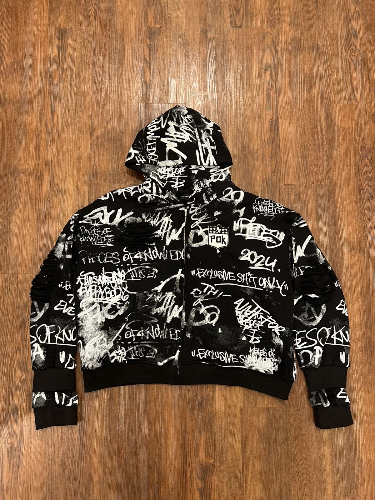 Other Pieces of Knowledge POK Graffiti Hoodie XL Size US XL / EU 56 / 4 - 1 Thumbnail