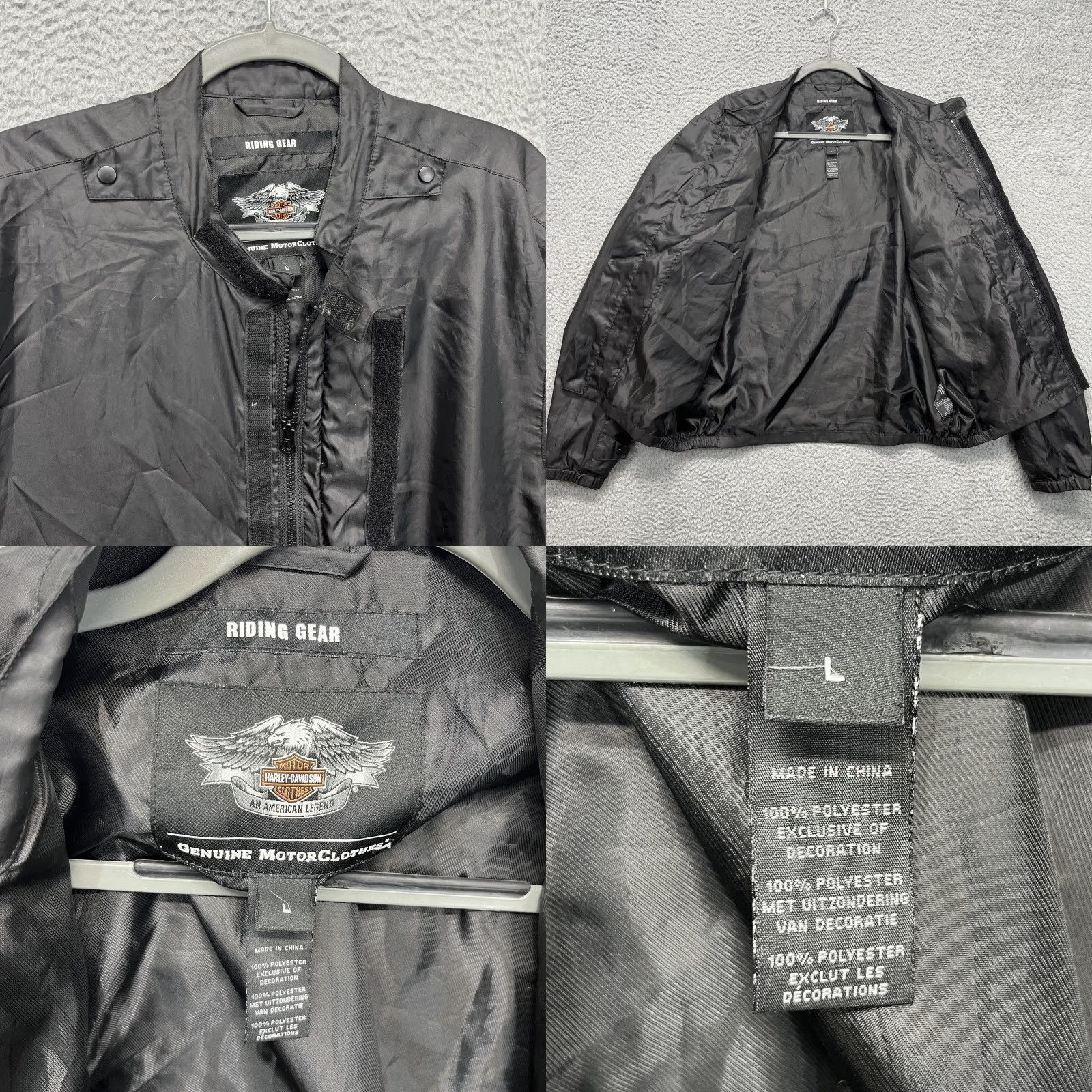 Harley Davidson Harley-Davidson Jacket Mens Large Black Lightweight Lined Motorcycle 98202-12VM Size US L / EU 52-54 / 3 - 9 Thumbnail
