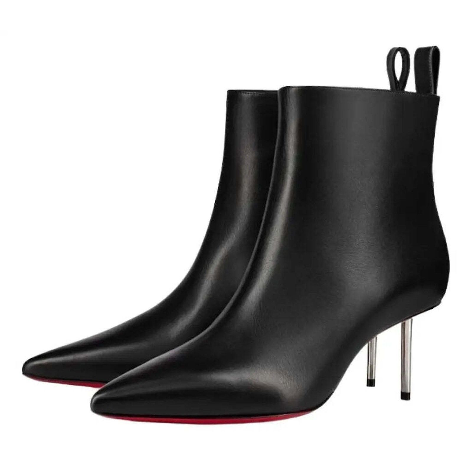 Christian Louboutin Christian Louboutin Epic Booty 70 Black Calf Leather Zipper Size US 6 / IT 36 - 1 Thumbnail