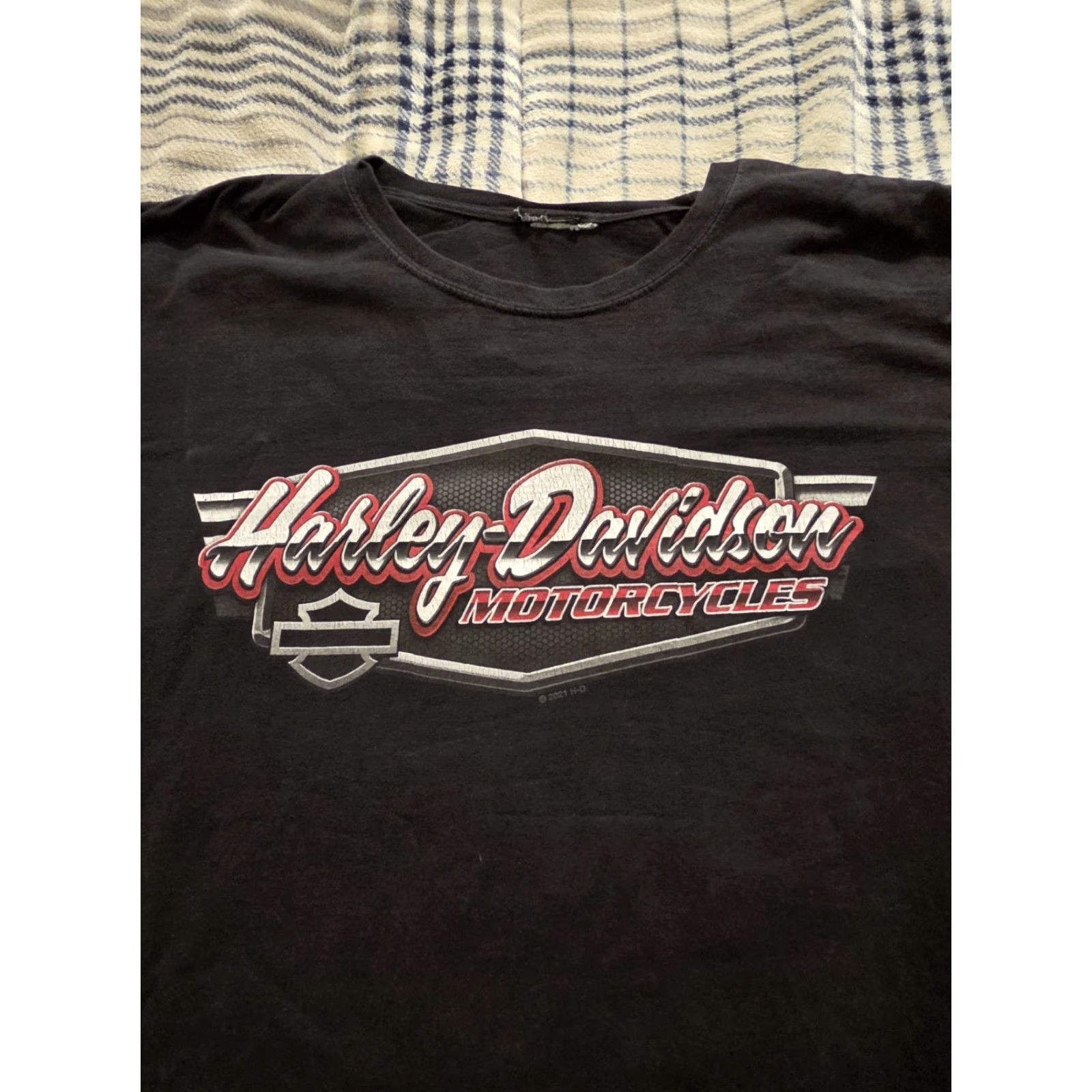 Harley Davidson Harley-Davidson T-Shirt Black 3XL Long Sleeve Graphic Double-Sided Mens Cotton Motorcycle Biker 90s? Wait no. Size US XXL / EU 58 / 5 - 3 Thumbnail