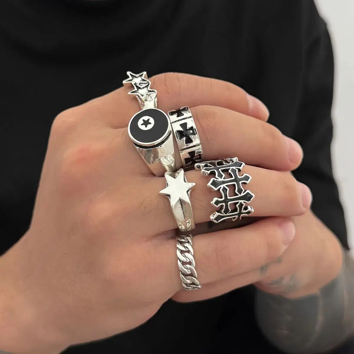 Vintage 6-Piece Set Ring Size ONE SIZE - 4 Thumbnail