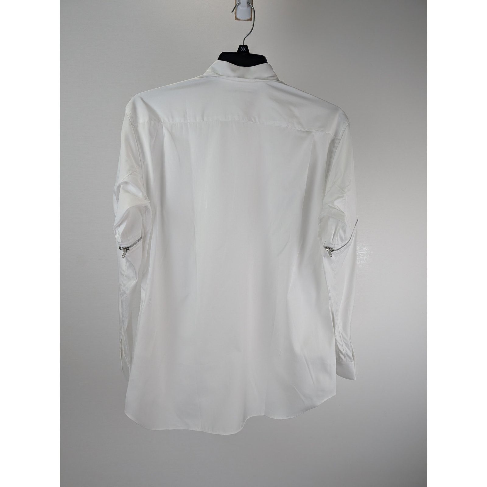 Comme des Garcons o1rshd1 Zip Sleeve Detail White Button Up Shirt in White Size US S / EU 44-46 / 1 - 6 Thumbnail