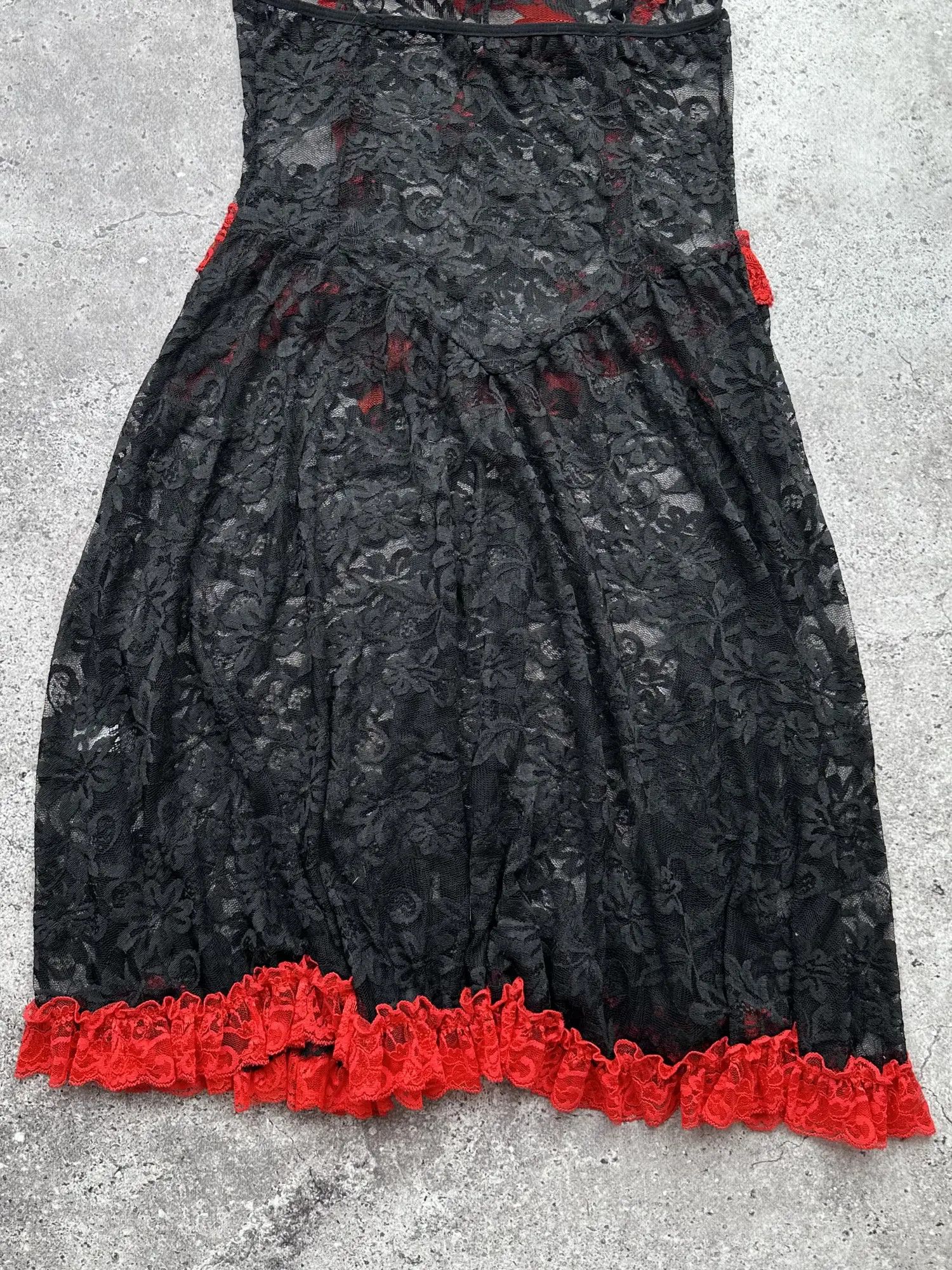 Japanese Brand Vintage Lace Mesh Dress C169(V523) Size S / US 4 / IT 40 - 8 Thumbnail