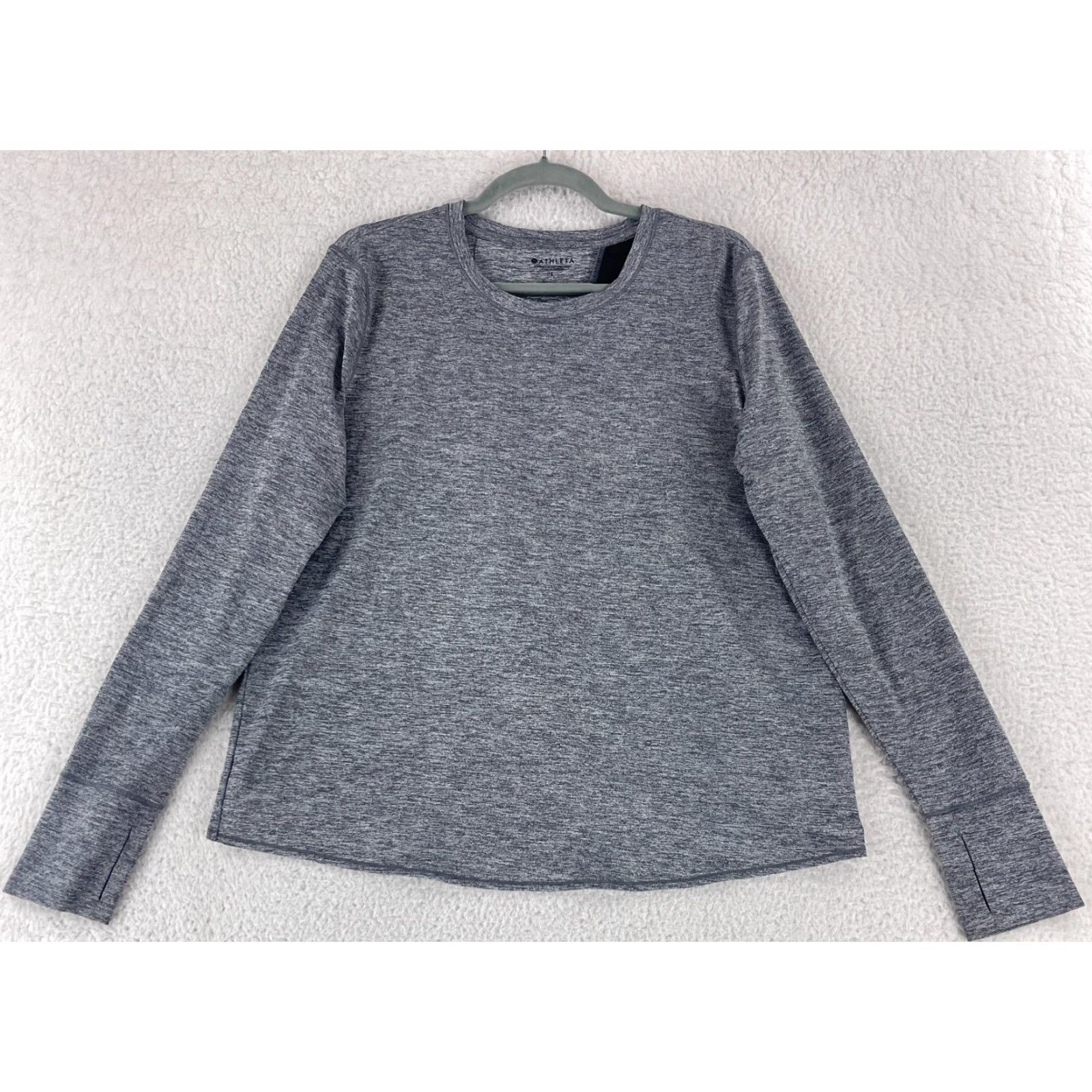 Athleta Athleta Shirt Womens Large Long Sleeve UPF Tulip Back Sunlover Stretch Gray Regular Size L / US 10 / IT 46 - 2 Thumbnail