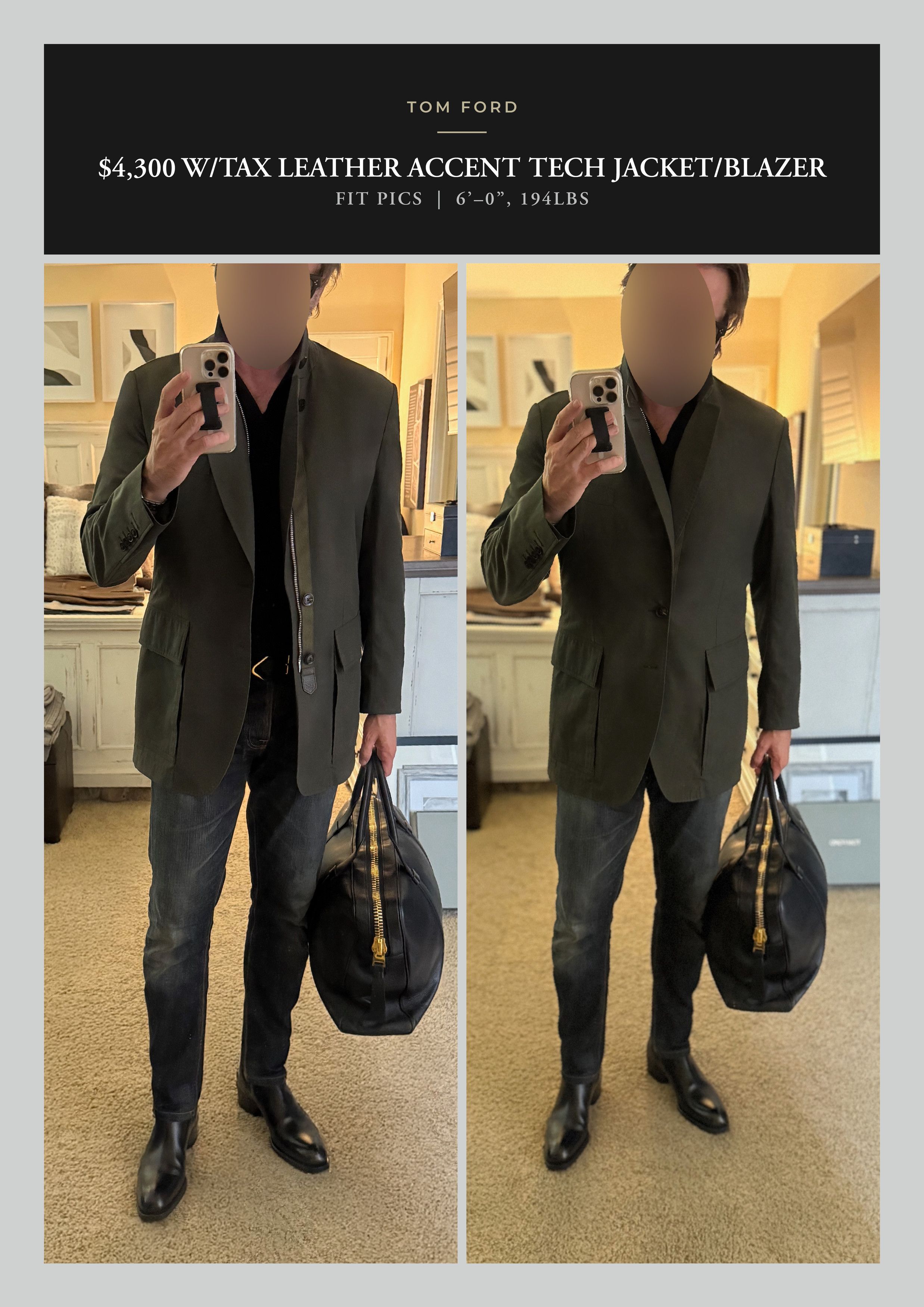 Tom Ford Rare TOM FORD’s Personal Fave $4,300 w/tax Tech Blazer Size US L / EU 52-54 / 3 - 6 Thumbnail