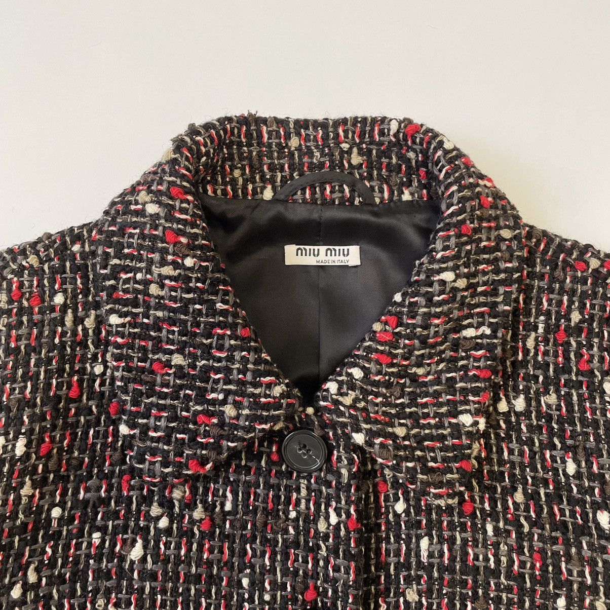 Prada A/W 18 ‘Punk Tweed Boucle’ Wool Overcoat Size S / US 4 / IT 40 - 4 Thumbnail