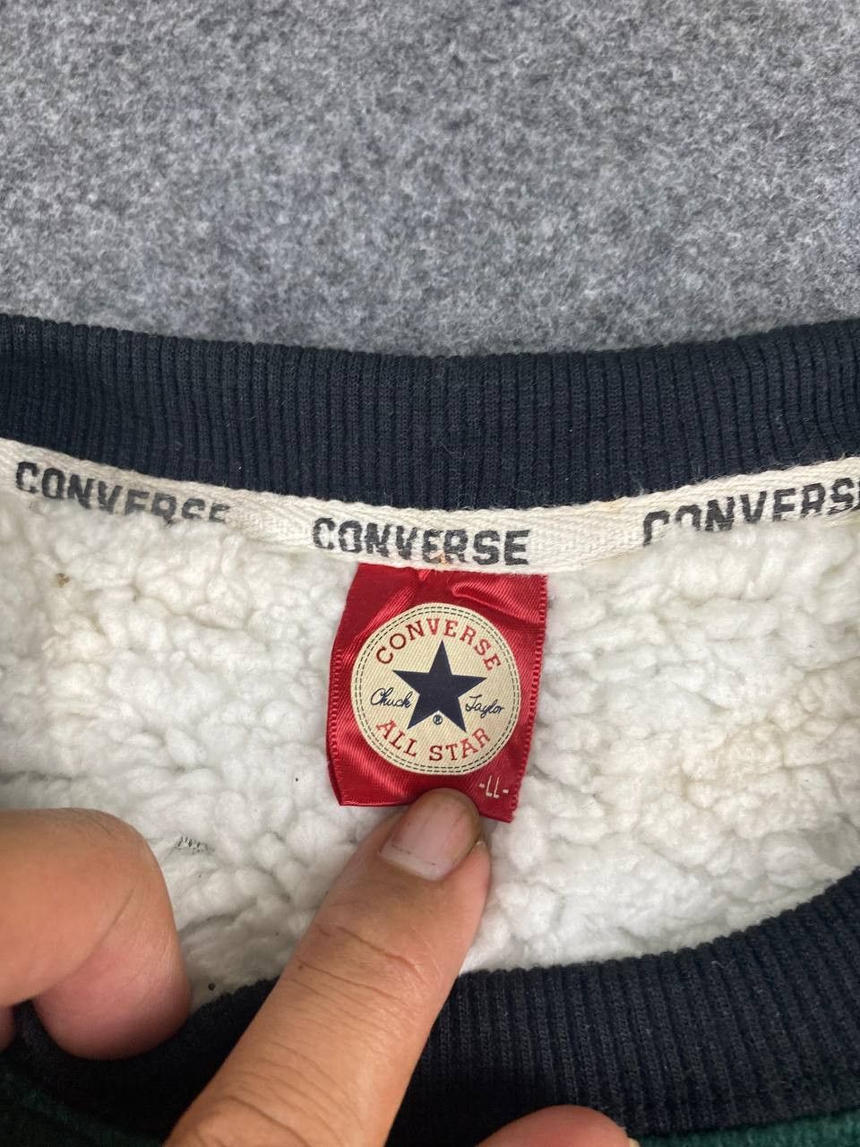 Converse converse all star sweatshirt fleece lining Size US L / EU 52-54 / 3 - 4 Thumbnail