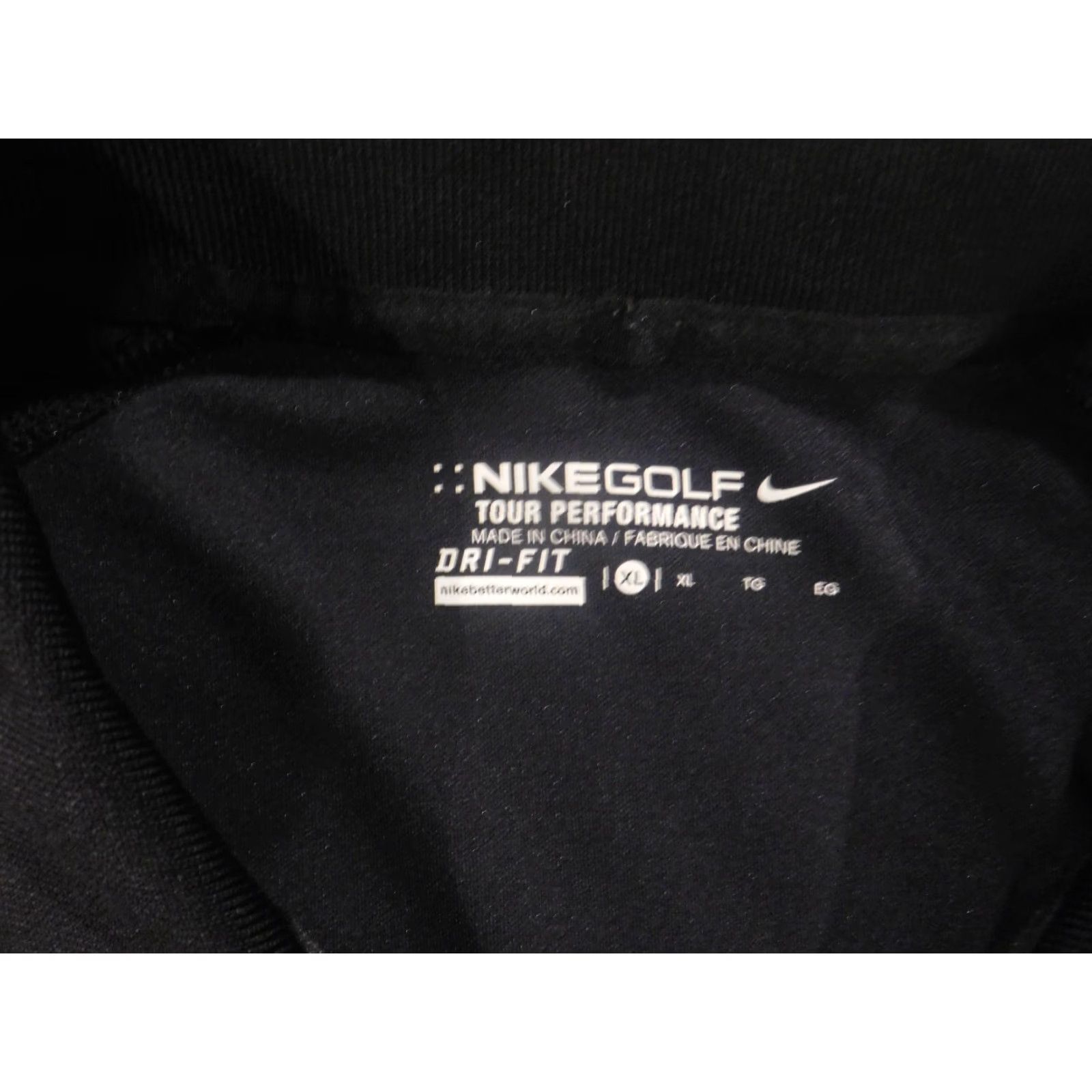 Nike Nike Mens Polo Shirt XL Black Dri-Fit Stretch Golf Short Sleeve Regular Polo Nike Dri-FIT Sports Men Size US XL / EU 56 / 4 - 6 Thumbnail