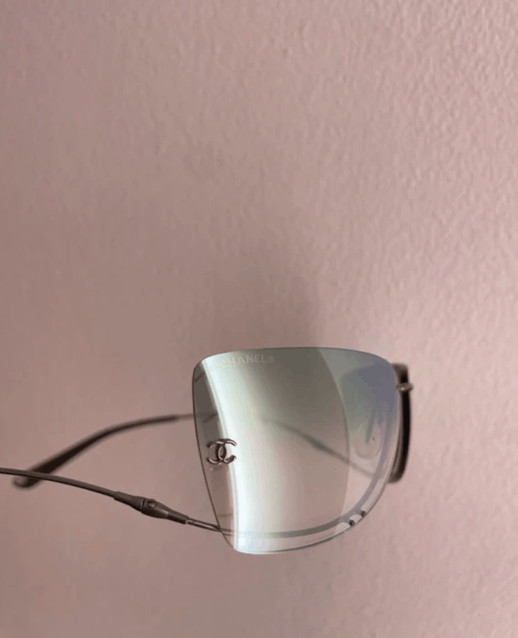 CHANEL Sunglasses 4053-H Rhinestone 4017 CCLogo Vintage