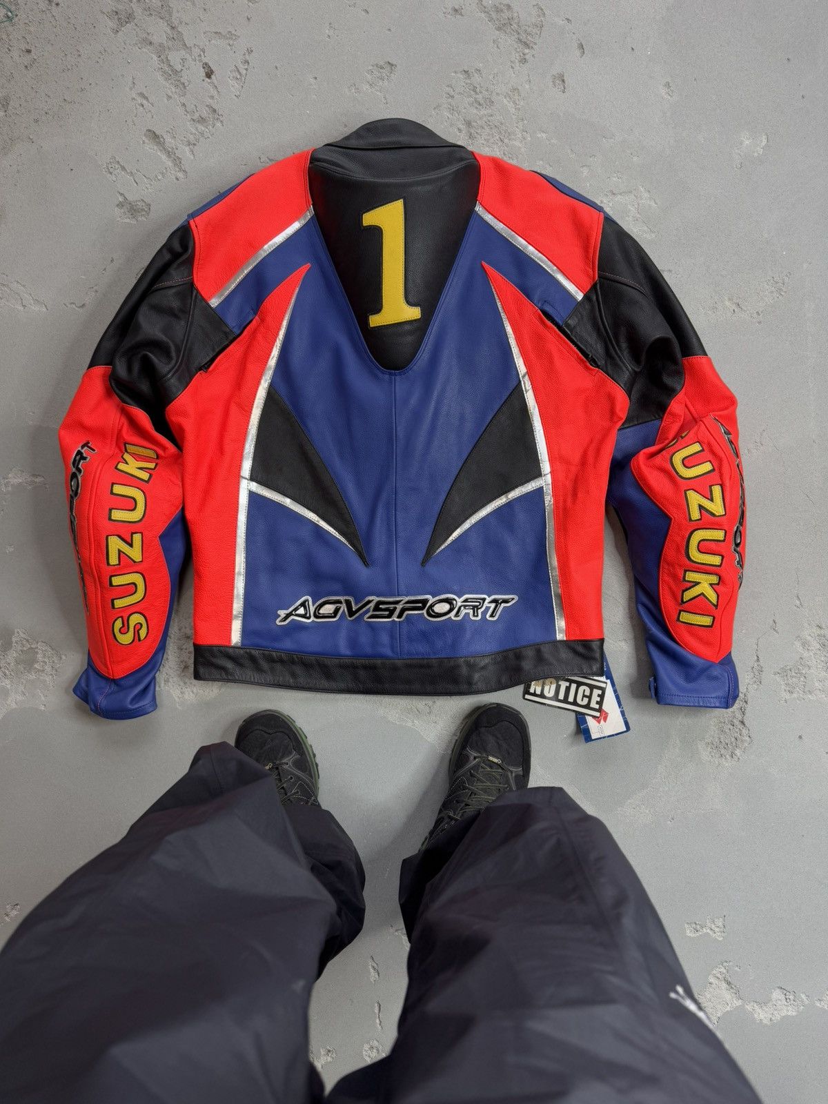 Vintage Vintage Suzuki Leather Moto Racing Jacket Size US M / EU 48-50 / 2 - 2 Thumbnail