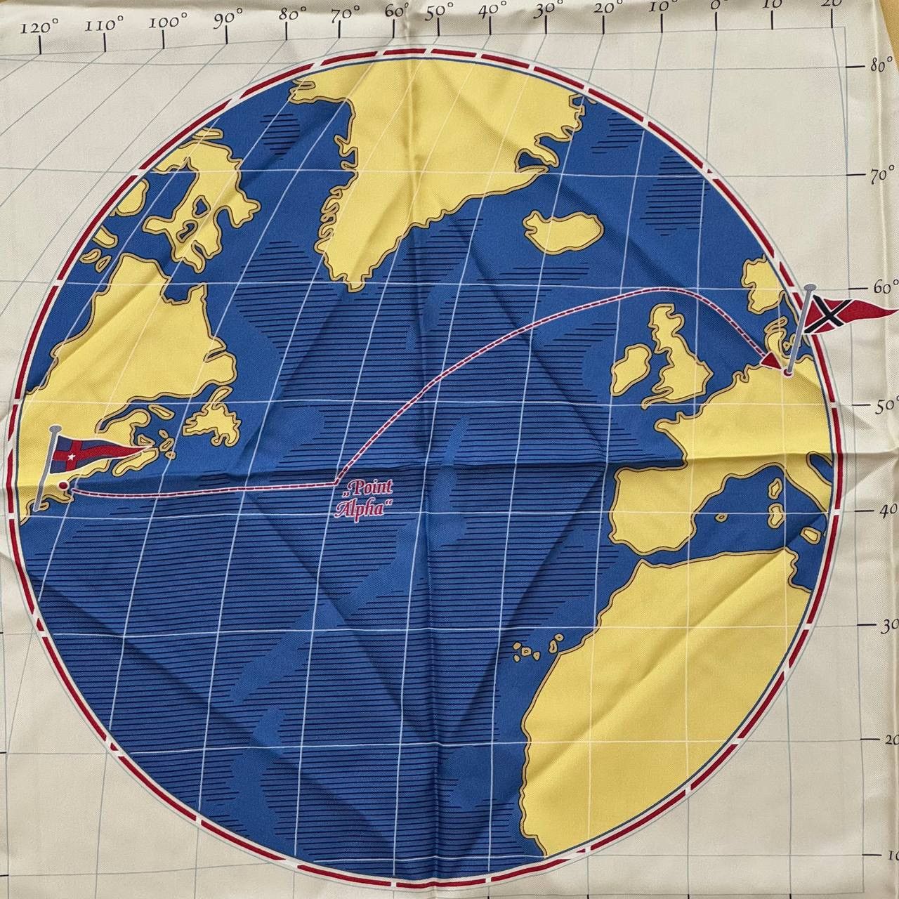 Vintage Vintage Daimler Chrysler North Atlantic Challenge Silk Scarf Size ONE SIZE - 9 Thumbnail