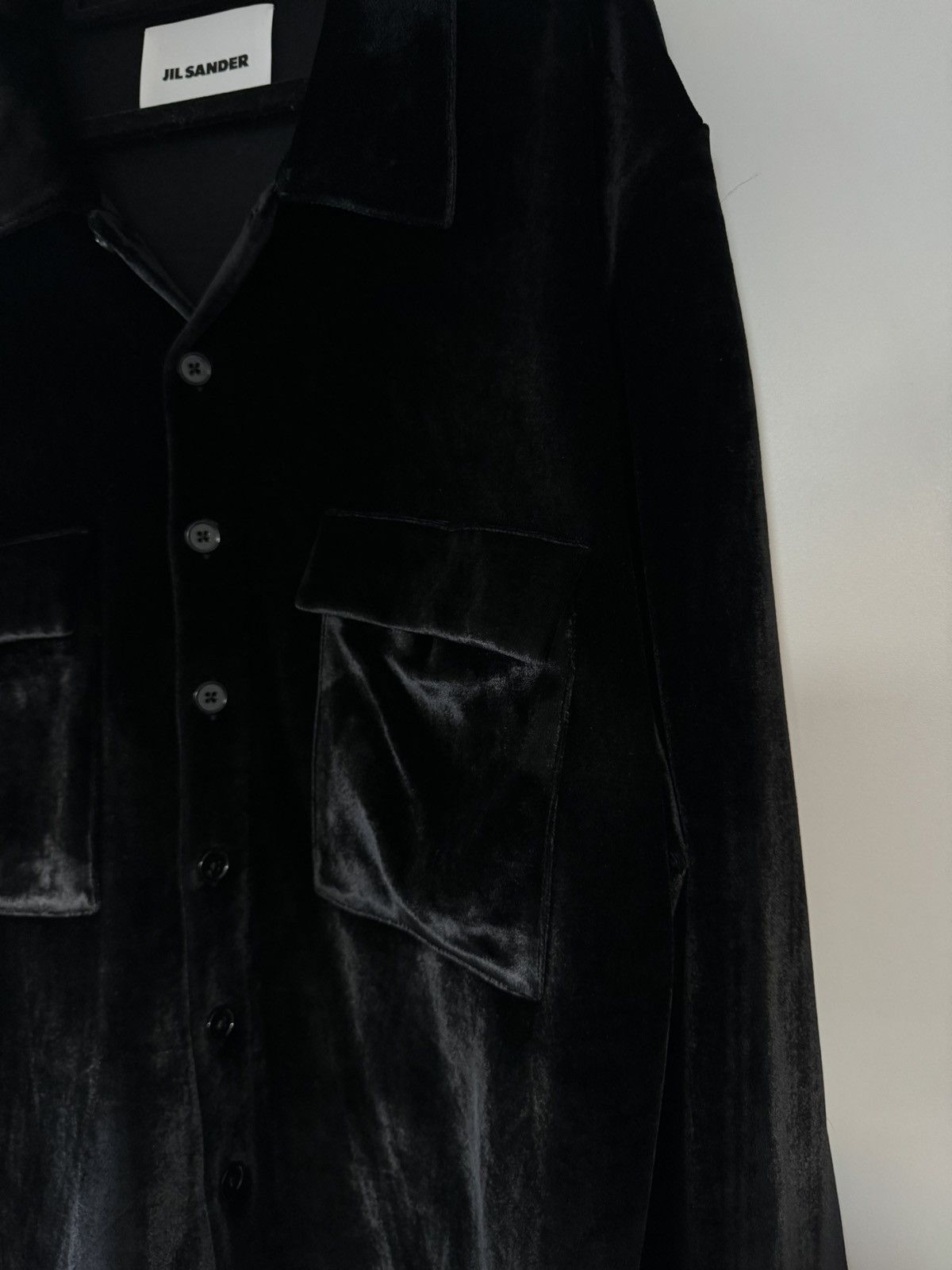 Jil Sander Buttoned Viscose and Wool-Blend Velvet Overshirt 54 Size US XXL / EU 58 / 5 - 3 Thumbnail