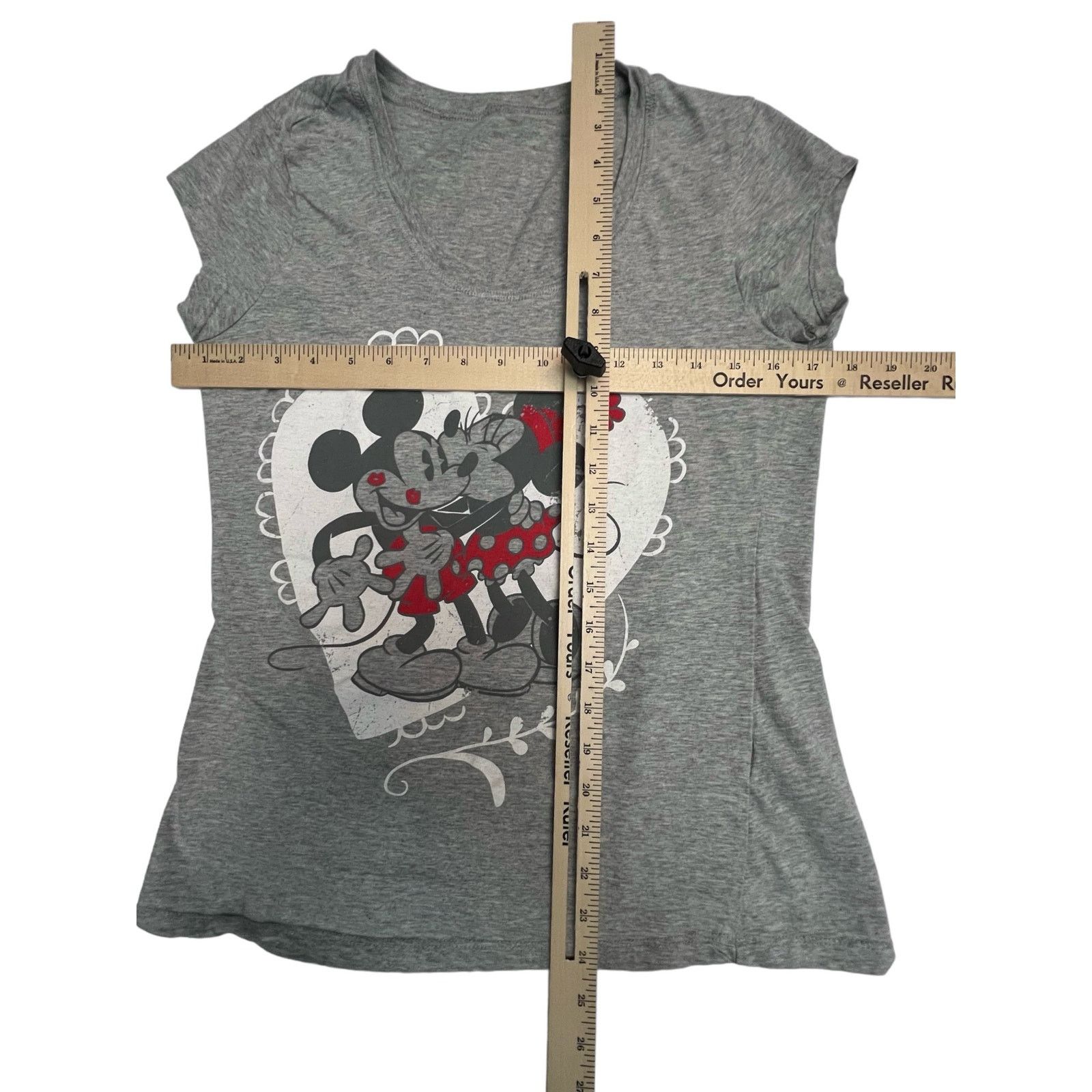 Disney Disney Store Women's Mickey & Minnie Mouse Heart Gray Shirt Size M / US 6-8 / IT 42-44 - 8 Thumbnail