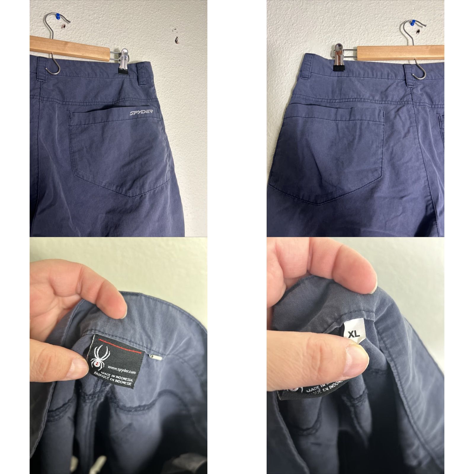 Spyder Spyder Ryder Shorts Gray Mens XL Zip Belt Loops 35x9 Cotton Nylon Solid Logo 9in Inseam Casual Size US 36 / EU 52 - 8 Thumbnail